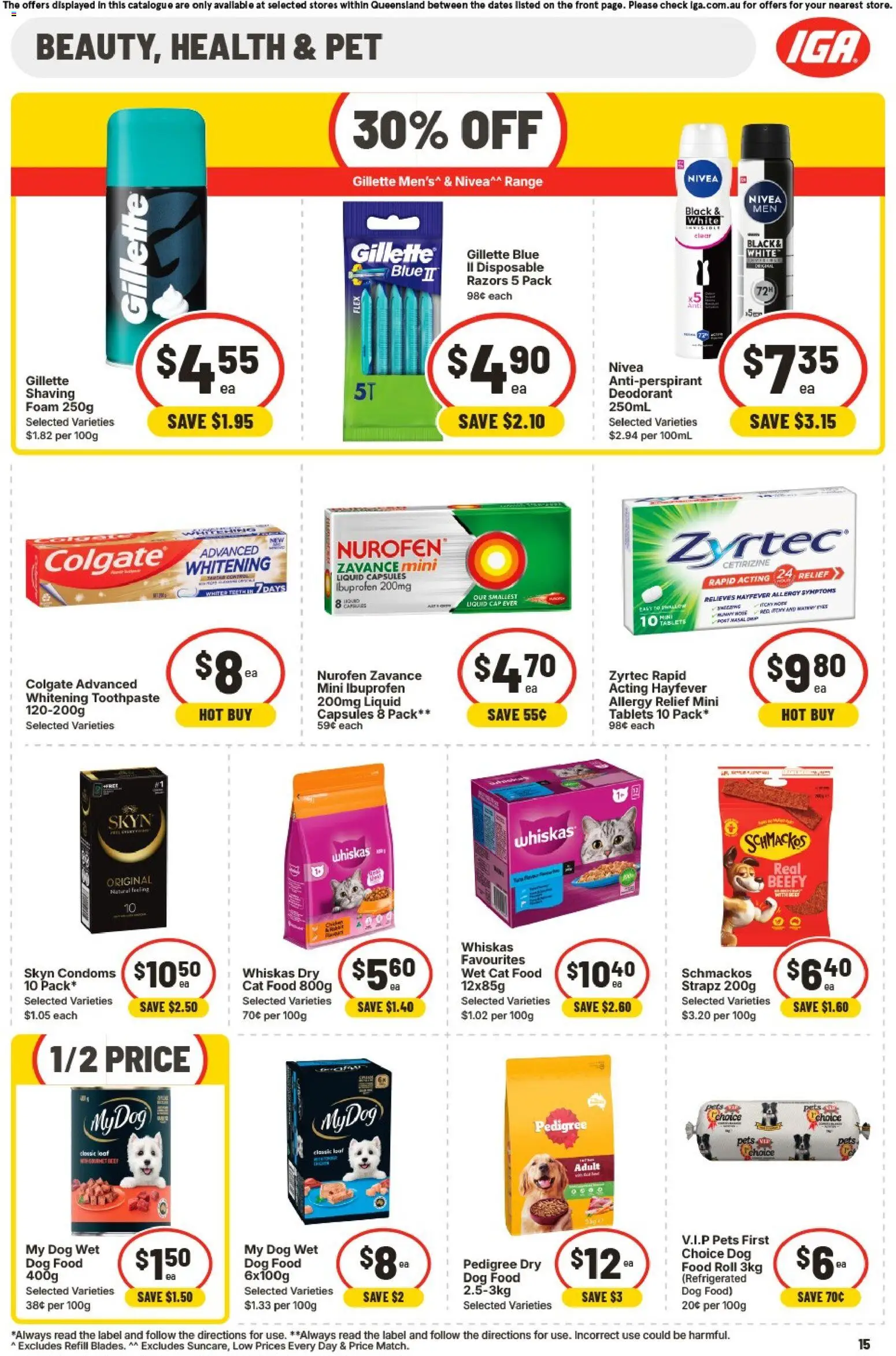 IGA catalogue - valid from 26/08/2026 | Page: 15 | Products: Food, Toothpaste, Cap, Razors
