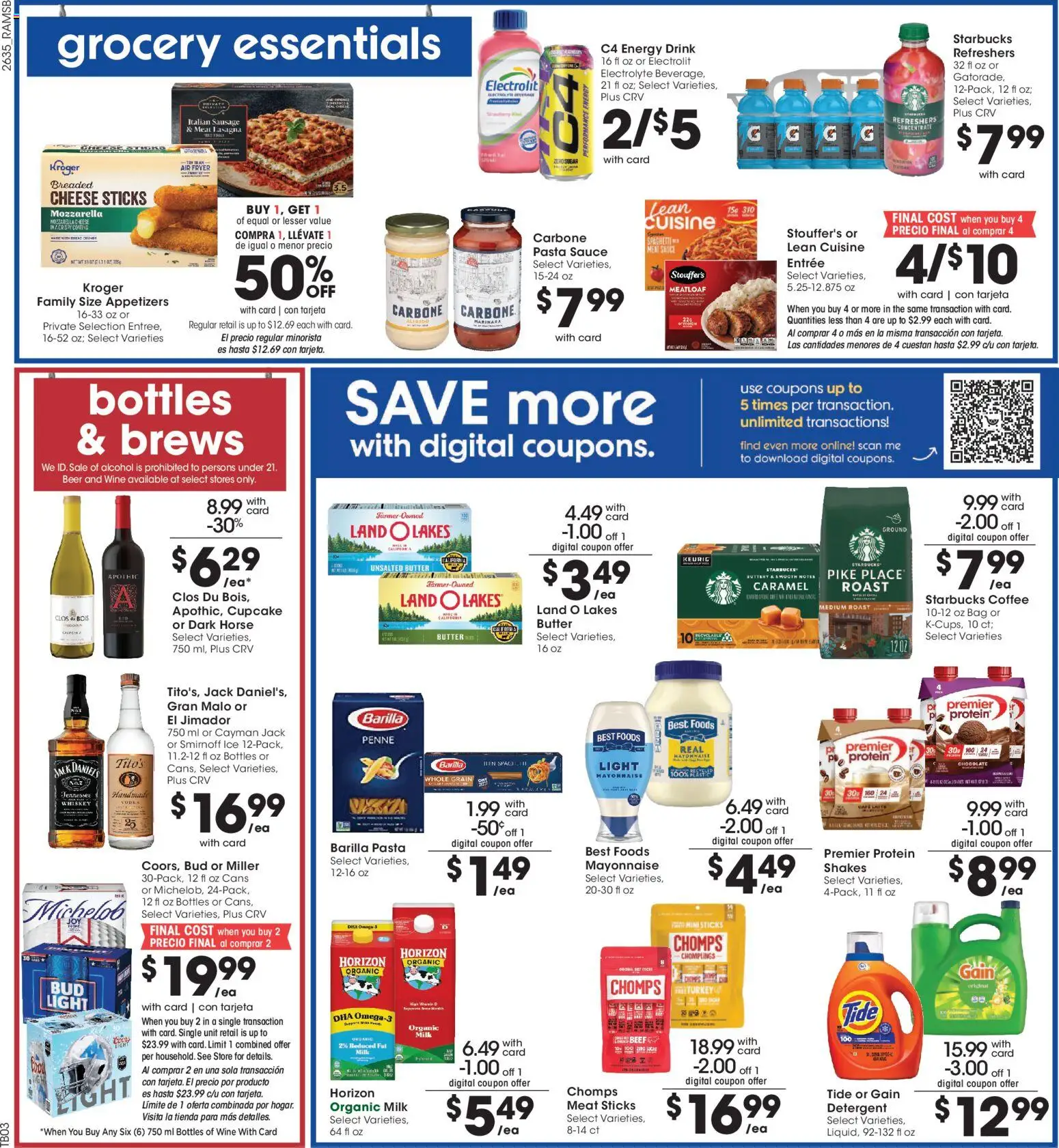 Ralphs Weekly Ad - valid from 09/30/2026 | Page: 5 | Products: Wine, Pasta, Lasagna, Barilla