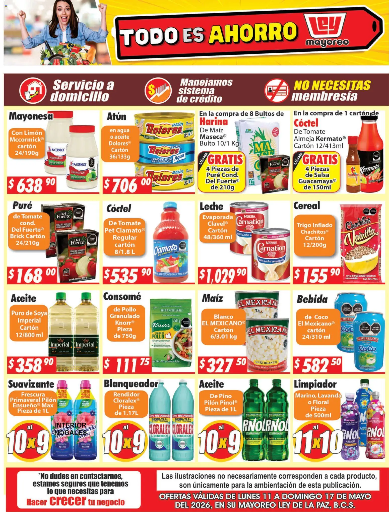 Nuevas ofertas de Casa Ley válidas en toda la República Mexicana desde el 11.05.2026. ¡Encuentra las mejores ofertas en Casa Ley folleto La Paz! | Página: 2 | Productos: Pollo, Mayonesa, Atún, Suavizante