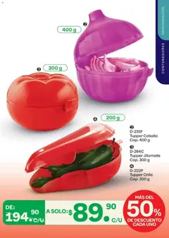 Vista previa de Tupperware catálogo, nuevo folleto de la tienda, válido en México a partir del 15.06.2026 | Página: 29 | Productos: Cebolla, Tupper