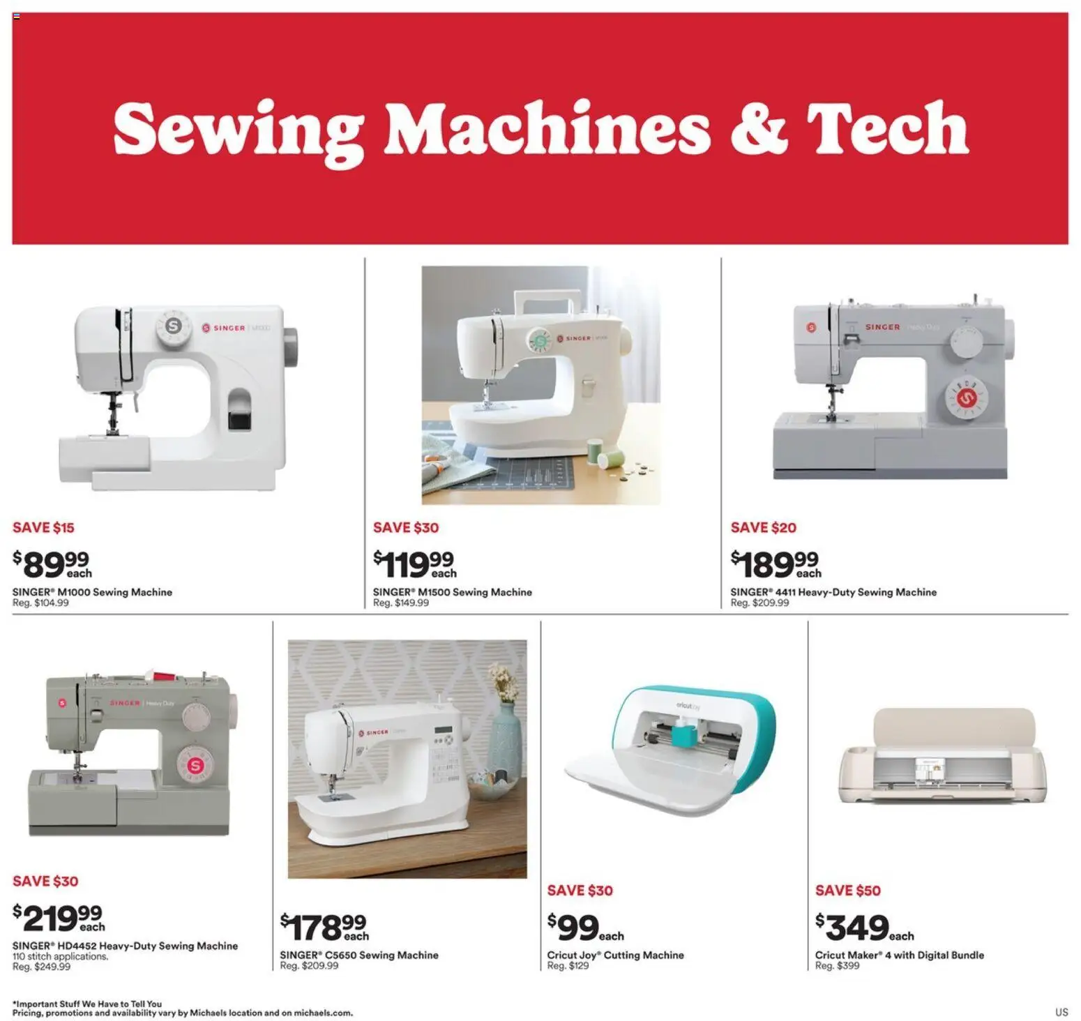 Michaels flyer valid from 10.05.2026 | Page: 4 | Products: Sewing machine