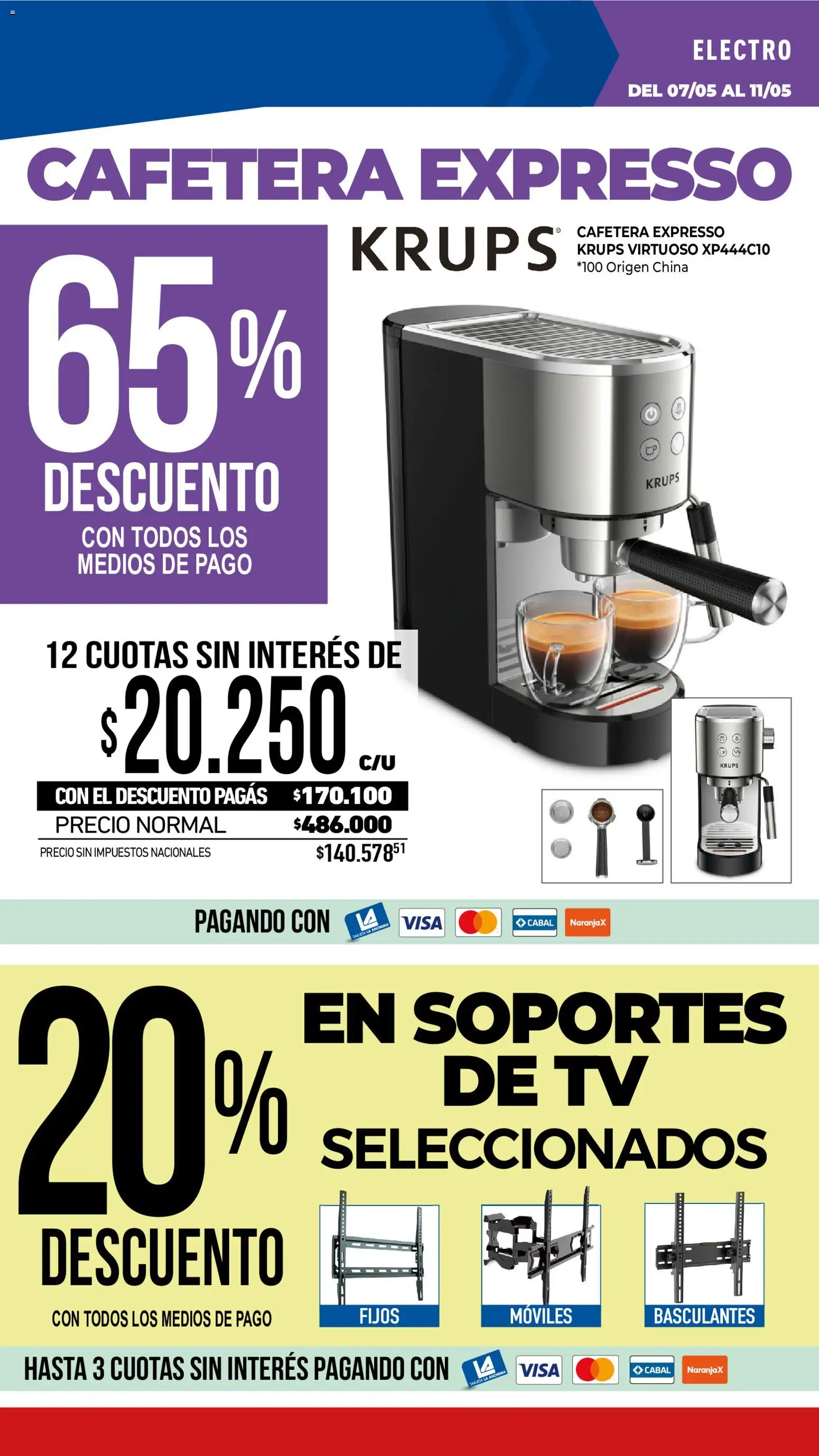 La Anonima catálogo │ válido desde el 07.05.2026 | Página: 36 | Productos: Cafetera