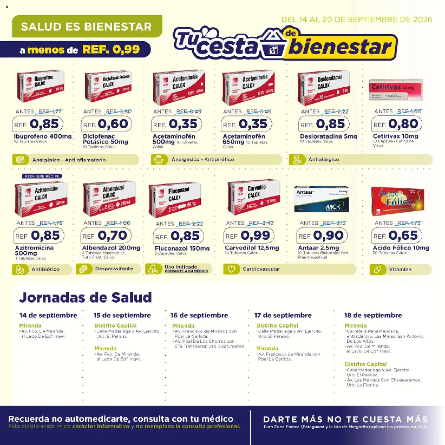 FarmaTodo revista - valida desde el 14/09/2026 | Página: 11 | Productos: Té, Analgésico, Antiinflamatorio
