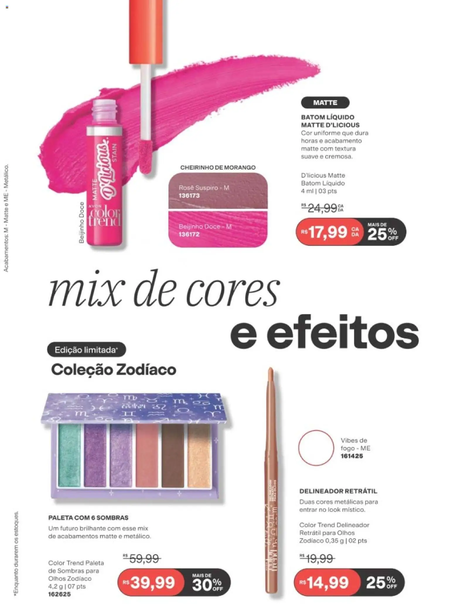 Avon Folheto - válido de 19/07/2026 | Página: 148 | Produtos: Delineador, Batom