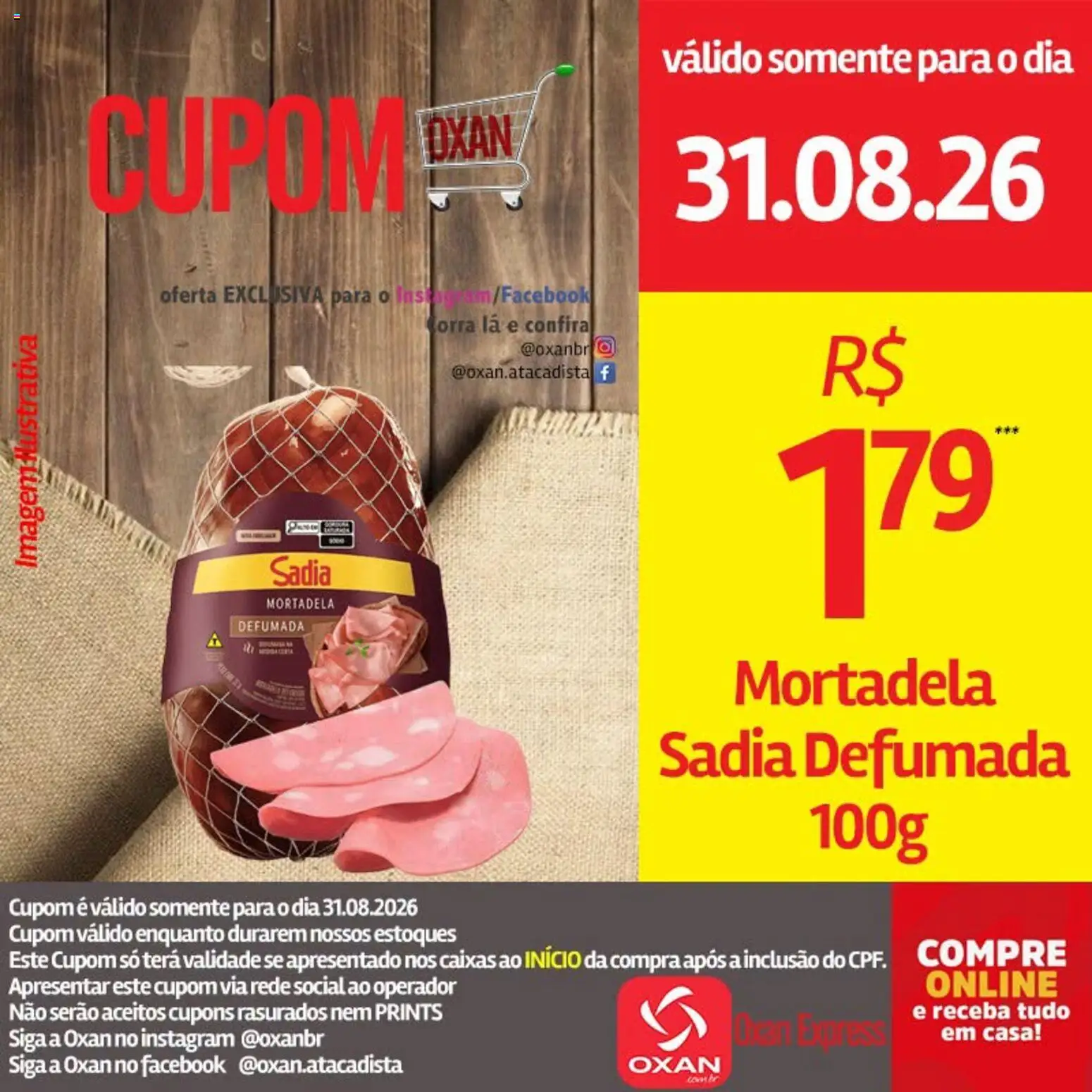 Oxan Atacadista Folheto - válido de 31/08/2026 | Página: 7 | Produtos: Mortadela