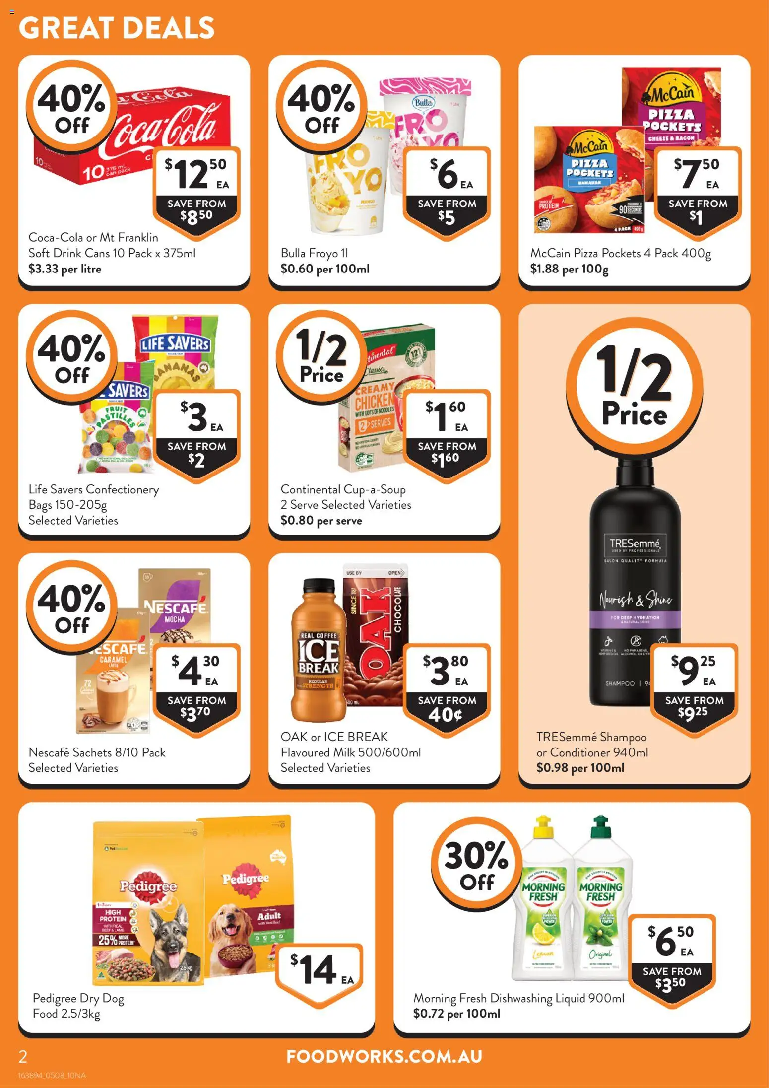 Foodworks catalogue - valid from 05/08/2026 | Page: 2 | Products: Chocolate, Noodles, Coca Cola, Lemon