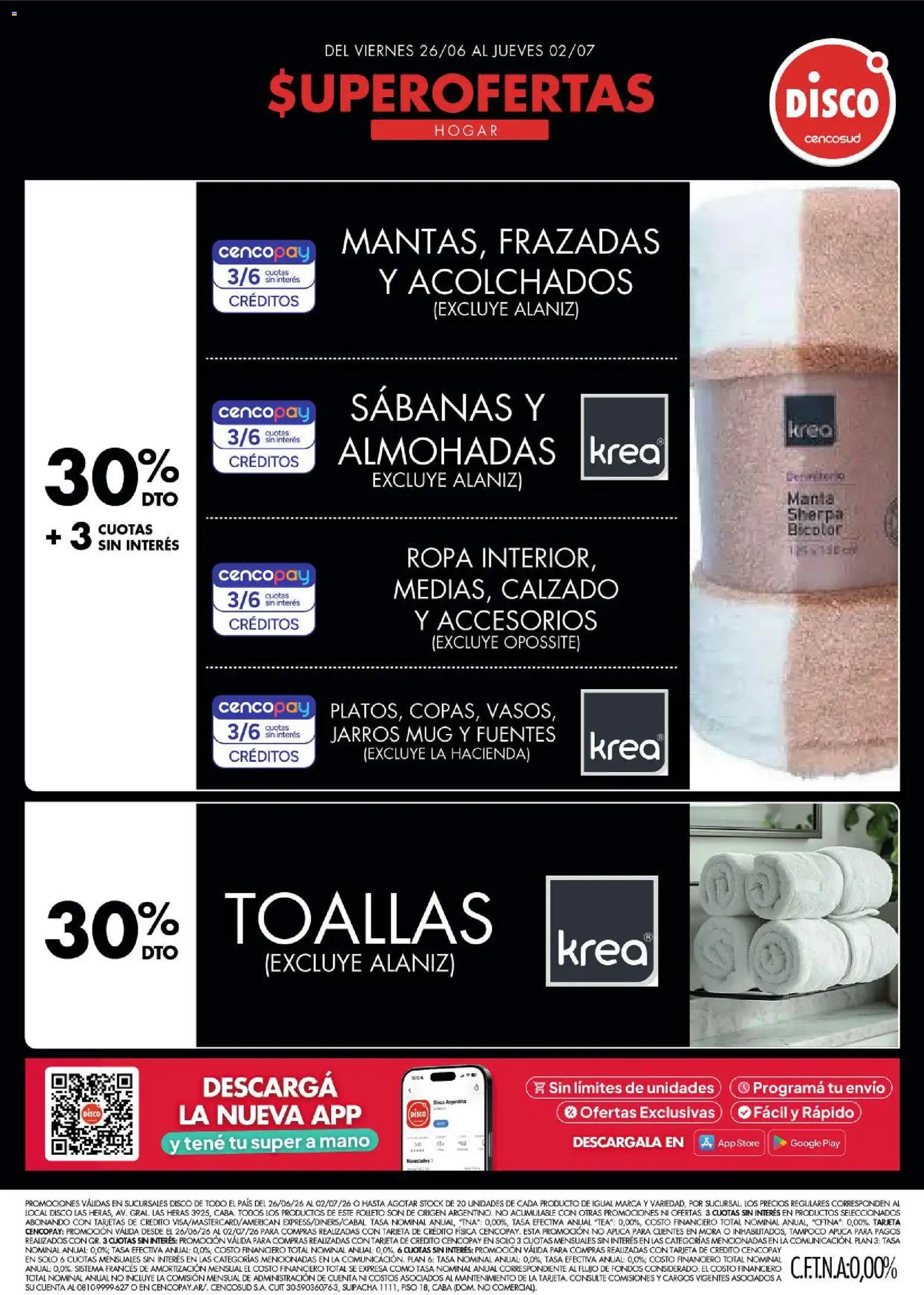 Disco - Ofertas | Electro, T. Libre y más │ válido desde el 25/06/2026 | Página: 3 | Productos: Disco, Sabanas, Toallas, Ropa