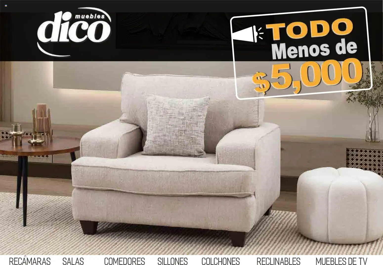 Muebles Dico catálogo Todo menos de 5000 Pacifico (09/04/2026 - 31/12/2026)