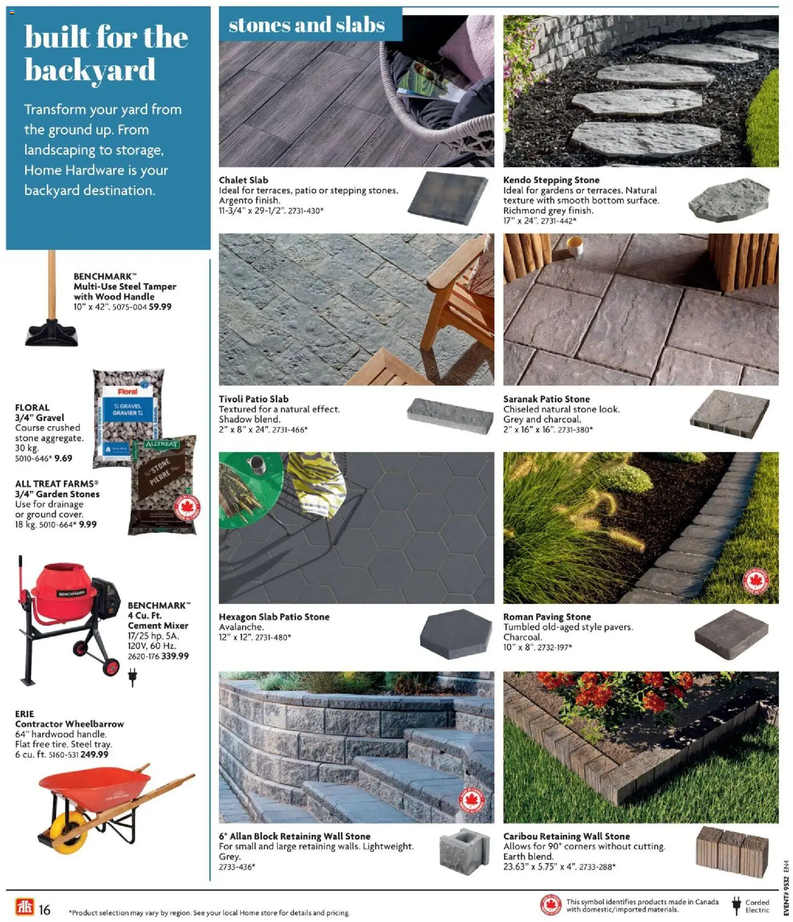 Home Hardware flyer valid from Oct 1, 2026 | Page: 16 | Products: Mixer, Cement, Charcoal
