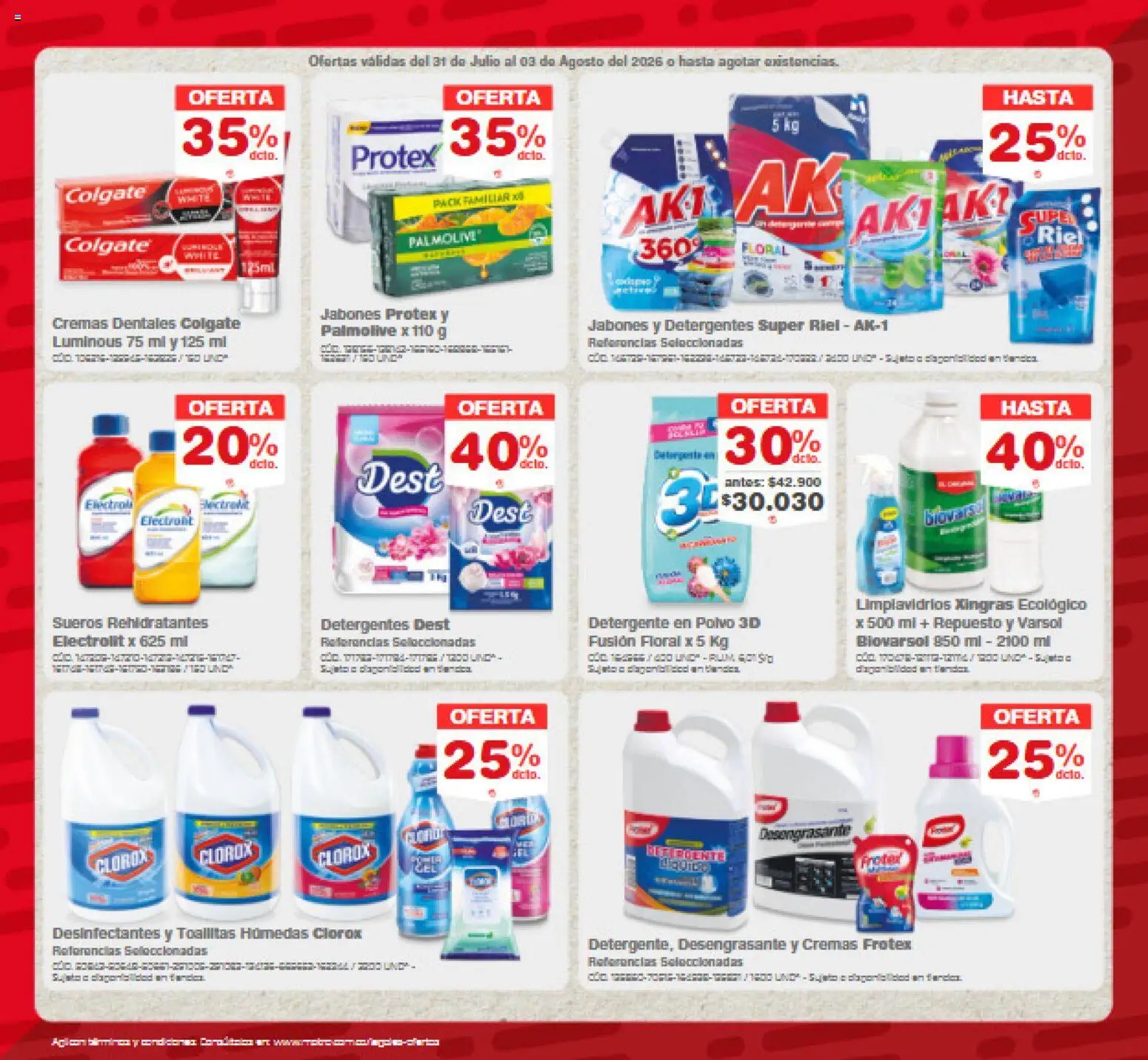 Makro revista - valida desde el 31/07/2026 | Página: 7 | Productos: Riel, Polvo, Detergente