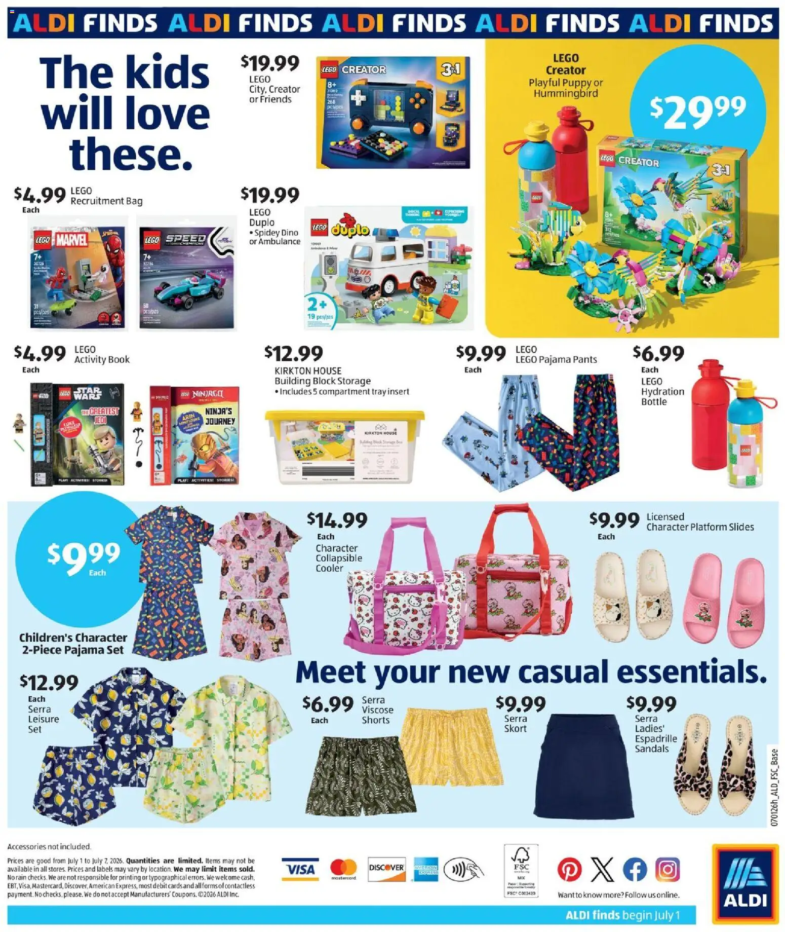 Aldi In Store Ad - valid from 07/01/2026 | Page: 2 | Products: Pants, Shorts, Sandals, Bag