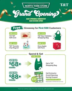 Preview of T&T Supermarket flyer - North York Store Grand Opening Promotion from shop T&T Supermarket valid from Oct 5, 2026