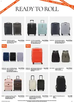 Preview of Myer Stocktake Sale - valid from 25/05/2026 | Page: 38 | Products: Light, Trolley, Backpack, Suitcase