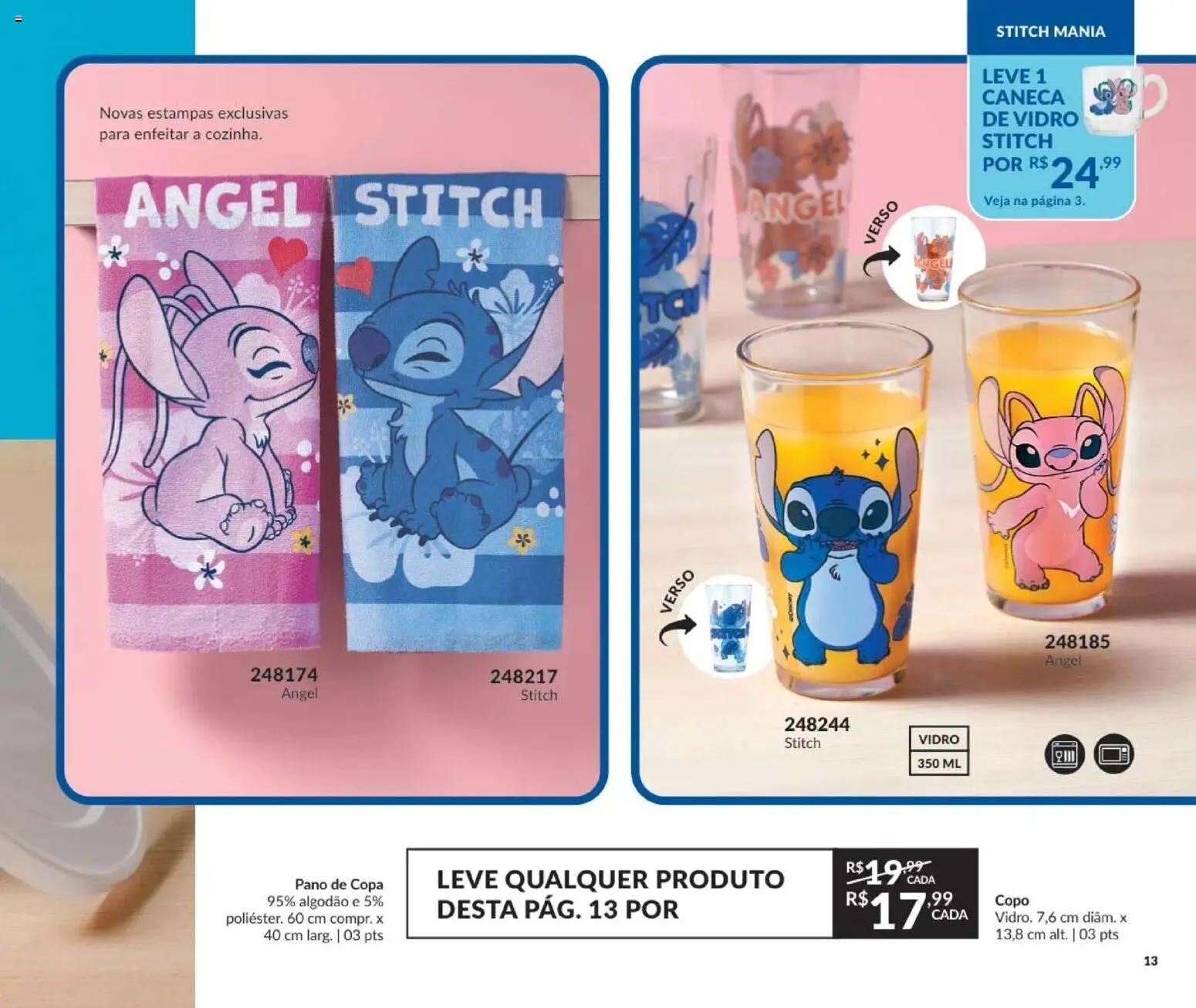 Avon Folheto - válido de 21/05/2026 | Página: 13 | Produtos: Caneca, Copa, Algodão