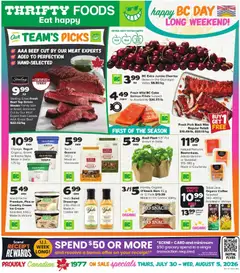Preview of Thrifty Foods weekly flyer / circulaire from shop Thrifty Foods valid from Jul 30, 2026