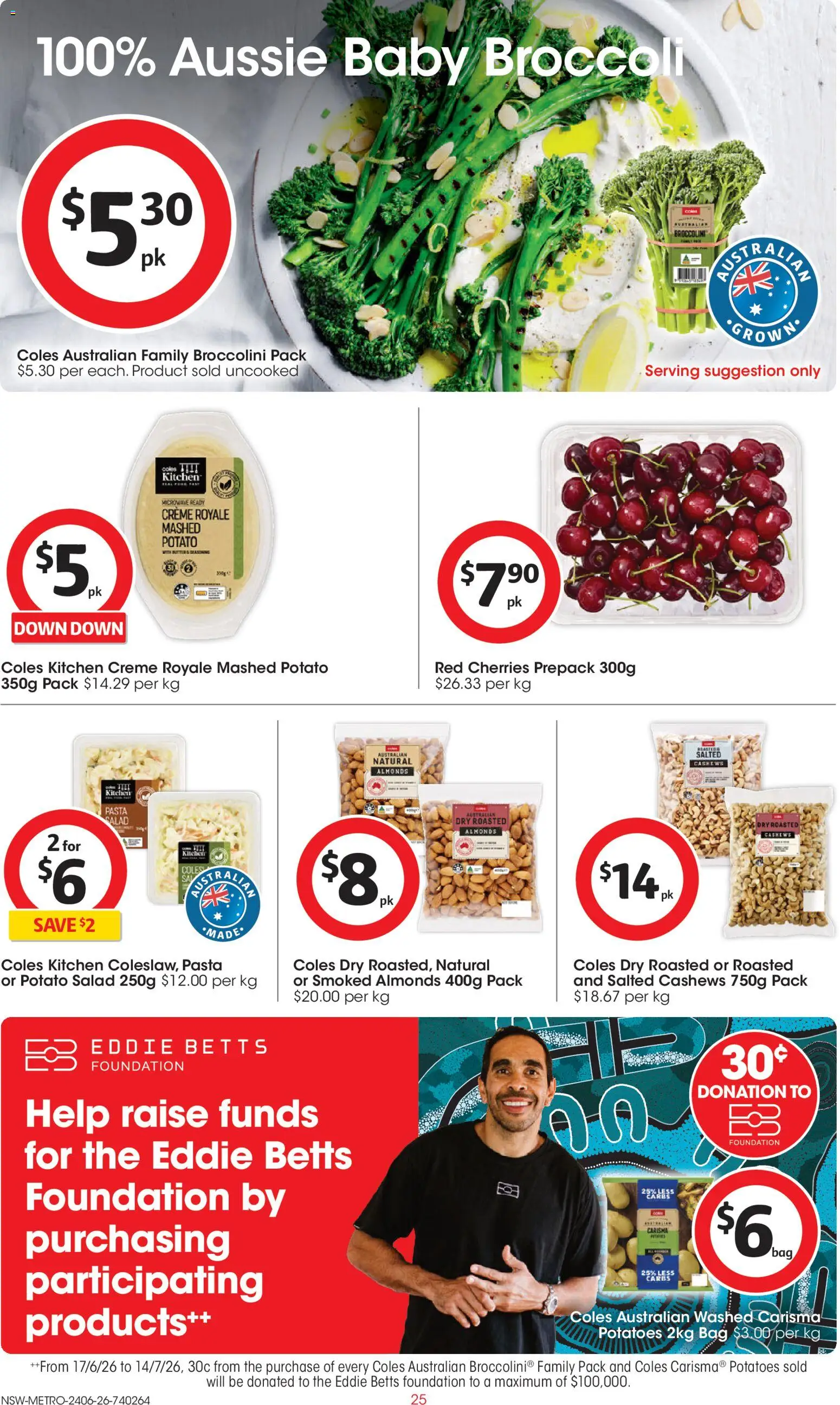 Coles catalogue - valid from 24/06/2026 | Page: 25 | Products: Cherries, Salad, Foundation, Bag