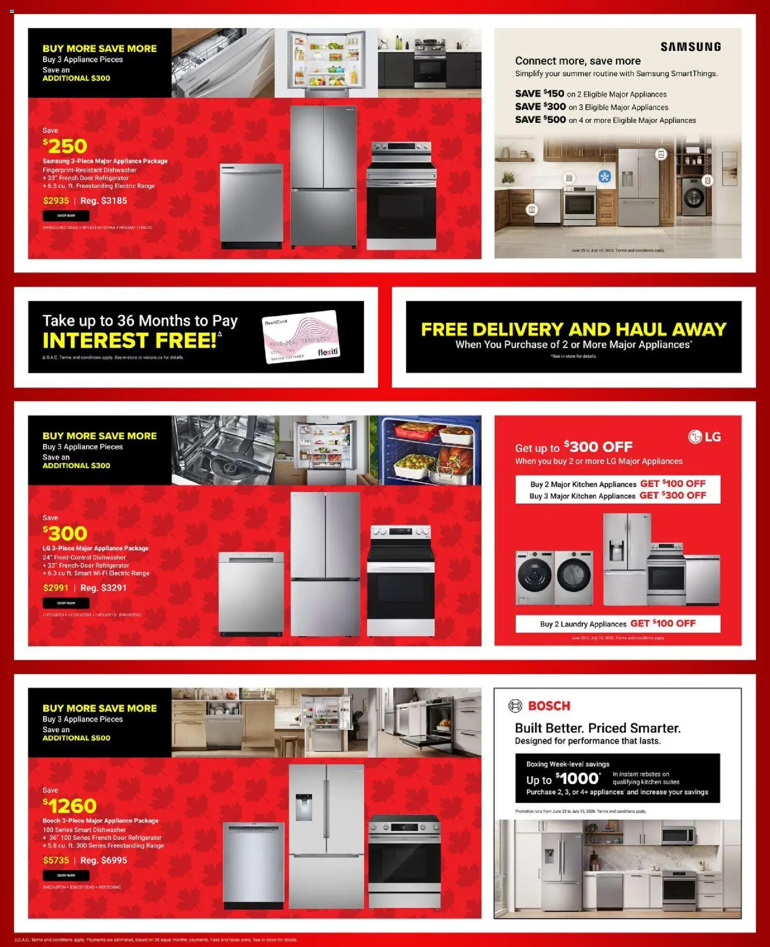 Visions flyer valid from Jul 3, 2026 | Page: 6 | Products: Refrigerator, Dishwasher