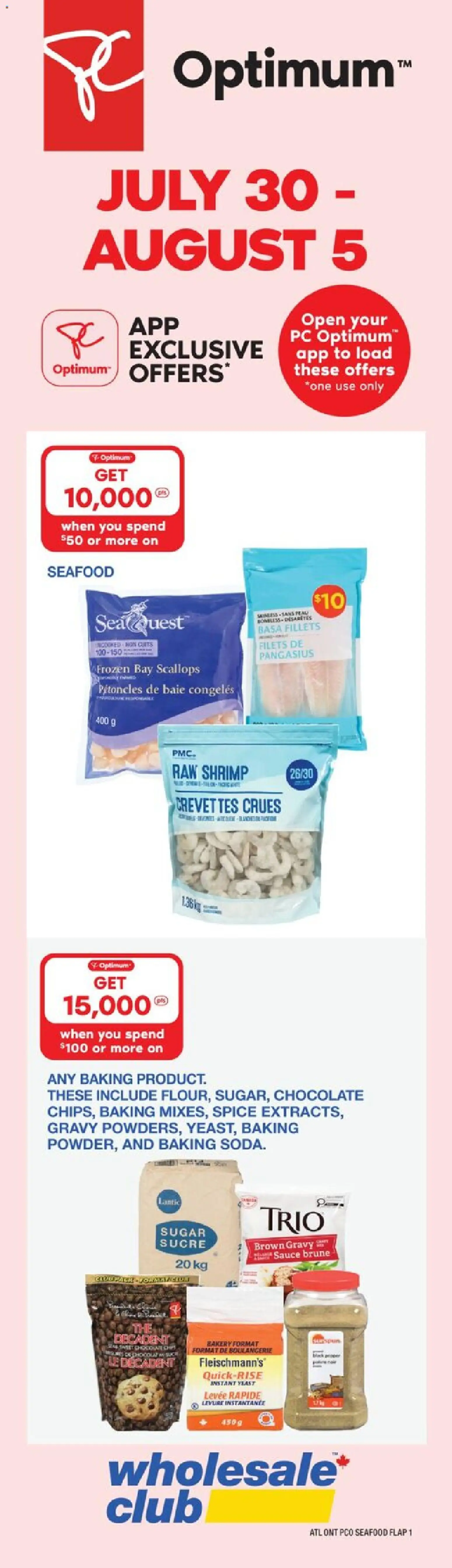 Wholesale Club flyer valid from Jul 30, 2026 | Page: 2 | Products: PC, Bakery, Chocolate
