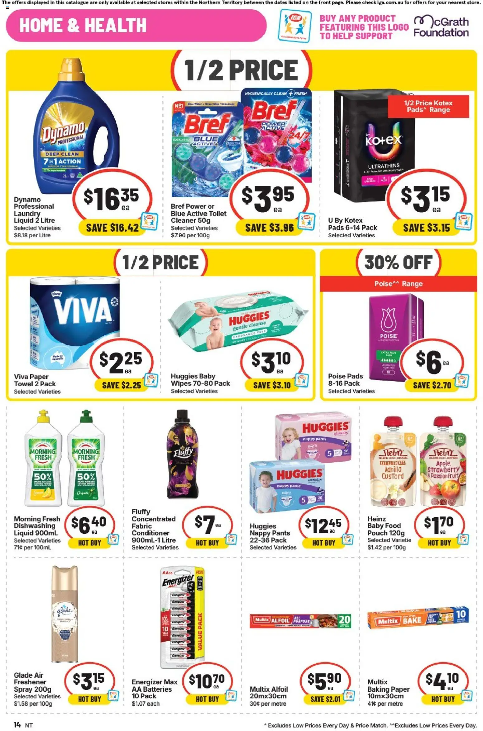 IGA catalogue - valid from 09/09/2026 | Page: 15 | Products: Conditioner, Batteries, Baking paper, Foundation