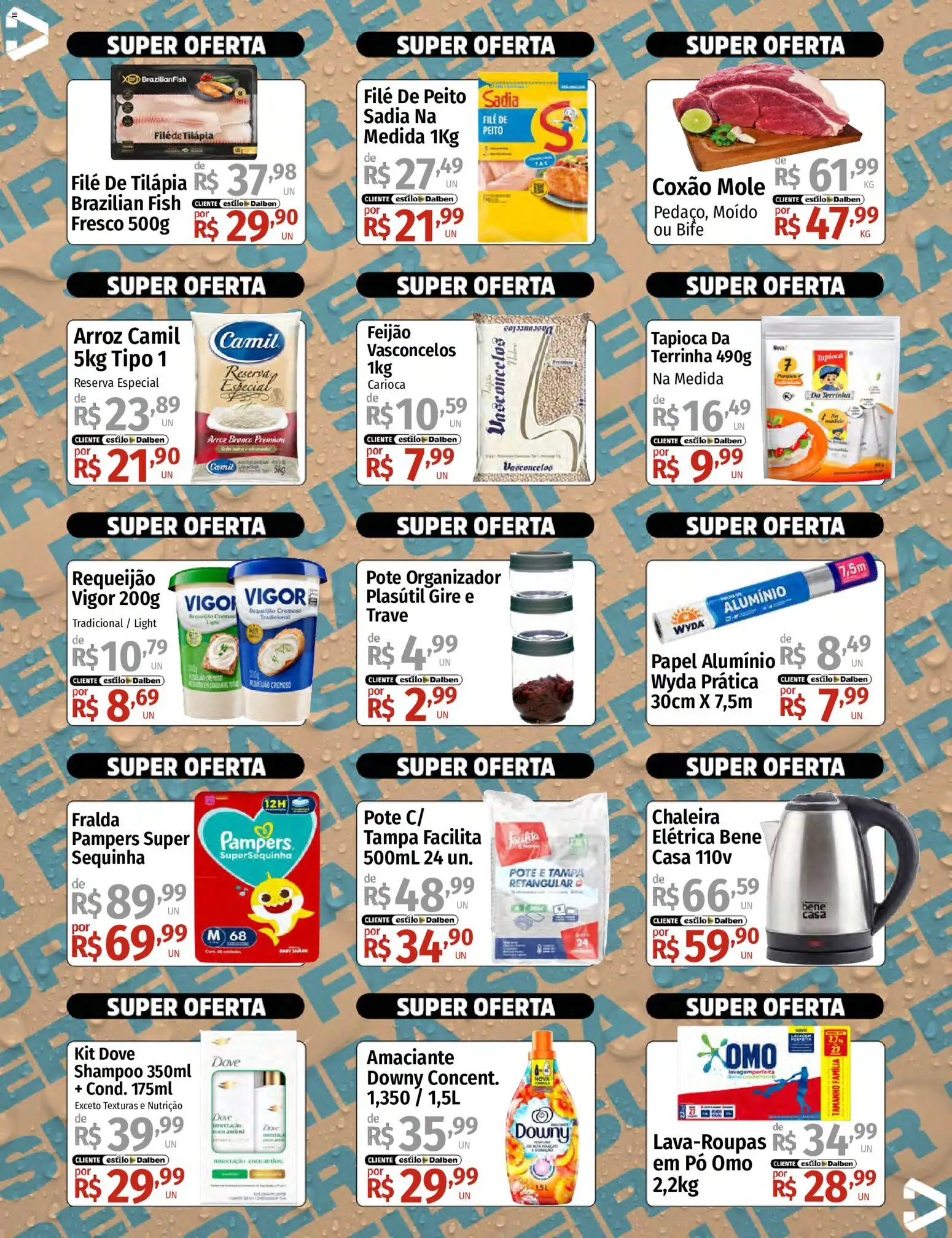 Supermercado Dalben Folheto - válido de 20/07/2026 | Página: 2 | Produtos: Shampoo, Tapioca, Arroz, Requeijão