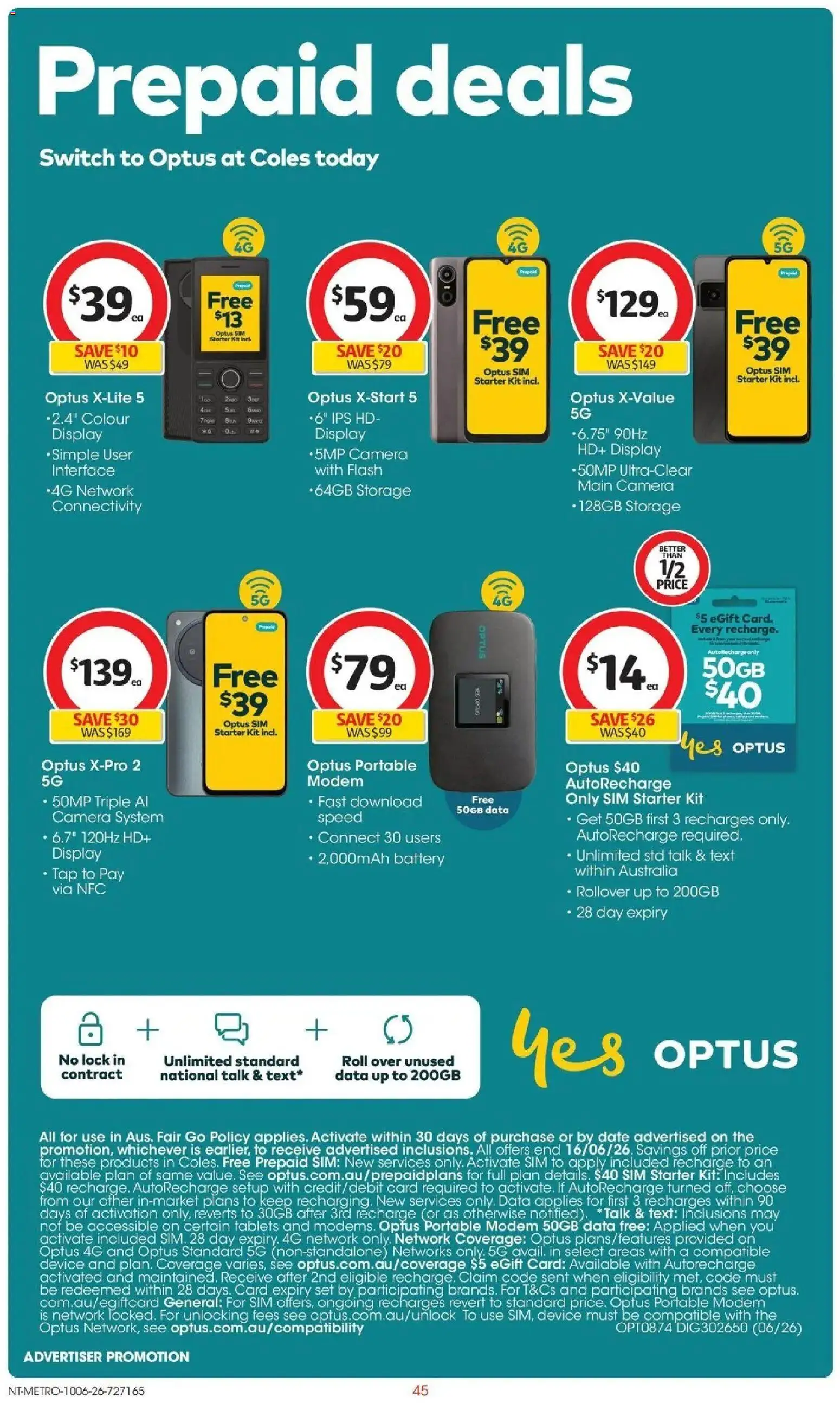 Coles catalogue - valid from 09.06.2026 | Page: 45 | Products: Tap, Date, Device, Camera