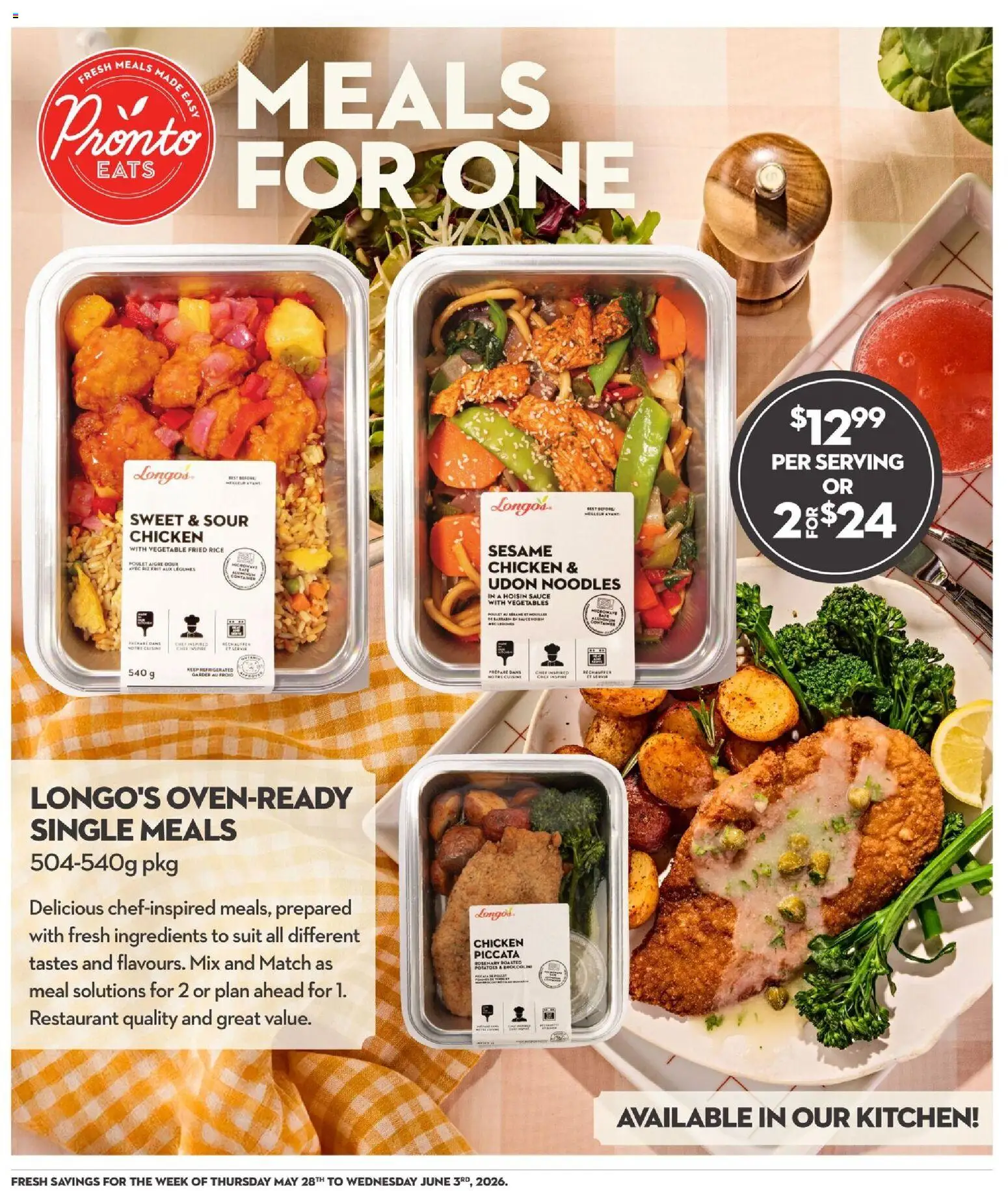Longo's flyer valid from 28.05.2026 | Page: 21 | Products: Rice, Noodles, Chicken, Suit