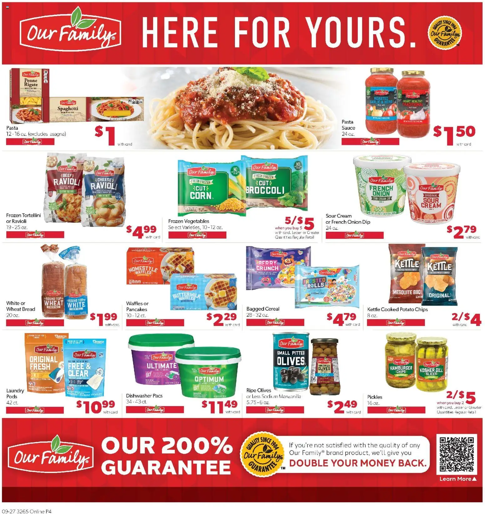 Family Fare Weekly Ad - SD - valid from 09/27/2026 | Page: 9 | Products: Olives, Sauce, Garlic, Spaghetti
