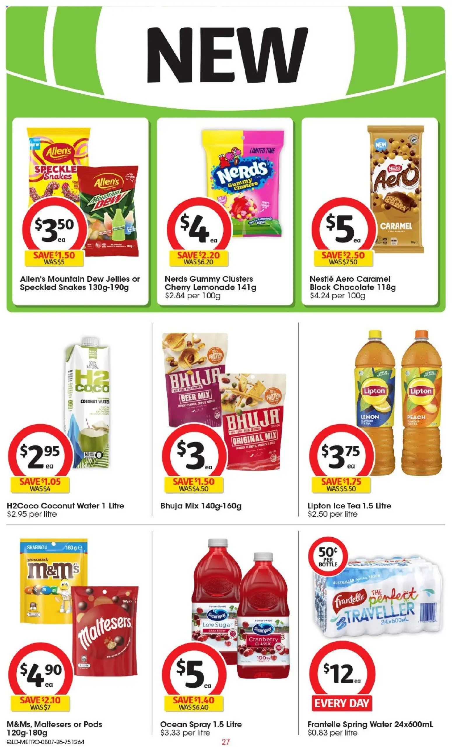 Coles catalogue - valid from 08/07/2026 | Page: 27 | Products: Chocolate, Beer, Tea, Peach