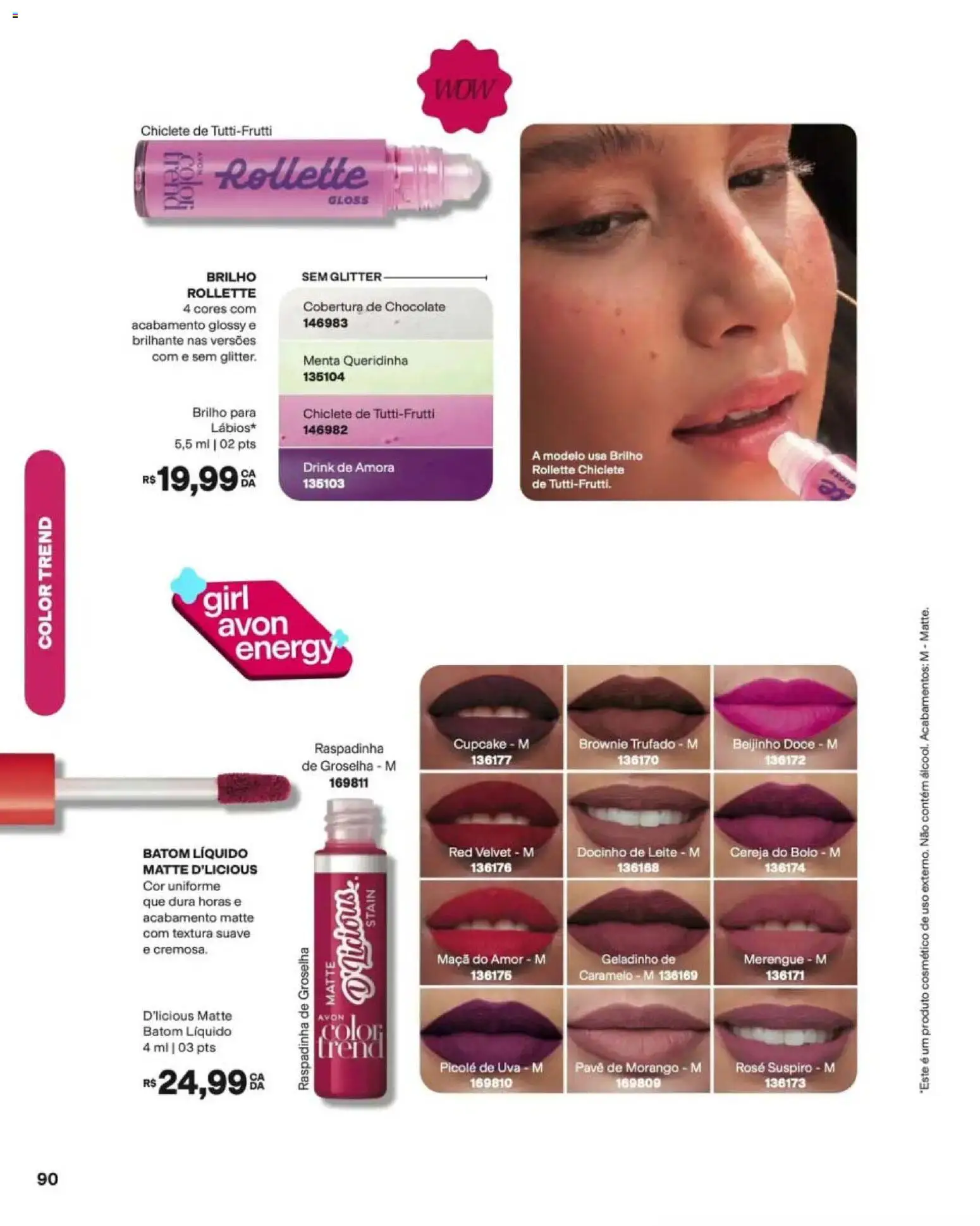 Avon Folheto - válido de 12/10/2026 | Página: 90 | Produtos: Batom, Uva, Picolé, Chiclete