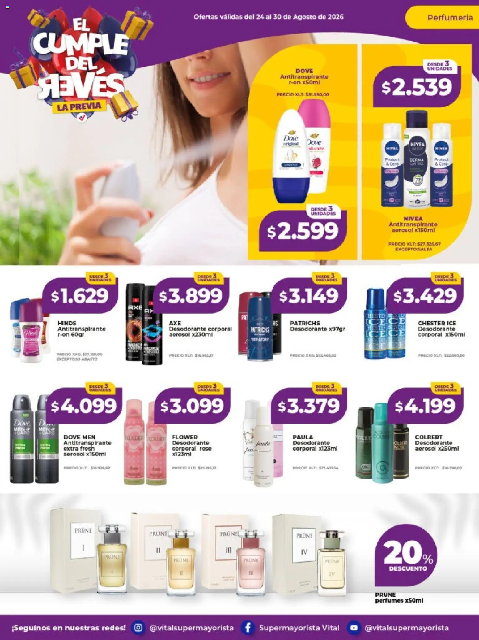 Vital - Ofertas │ válido desde el 24/08/2026 | Página: 3 | Productos: Ron, Perfumes, Desodorante, Antitranspirante