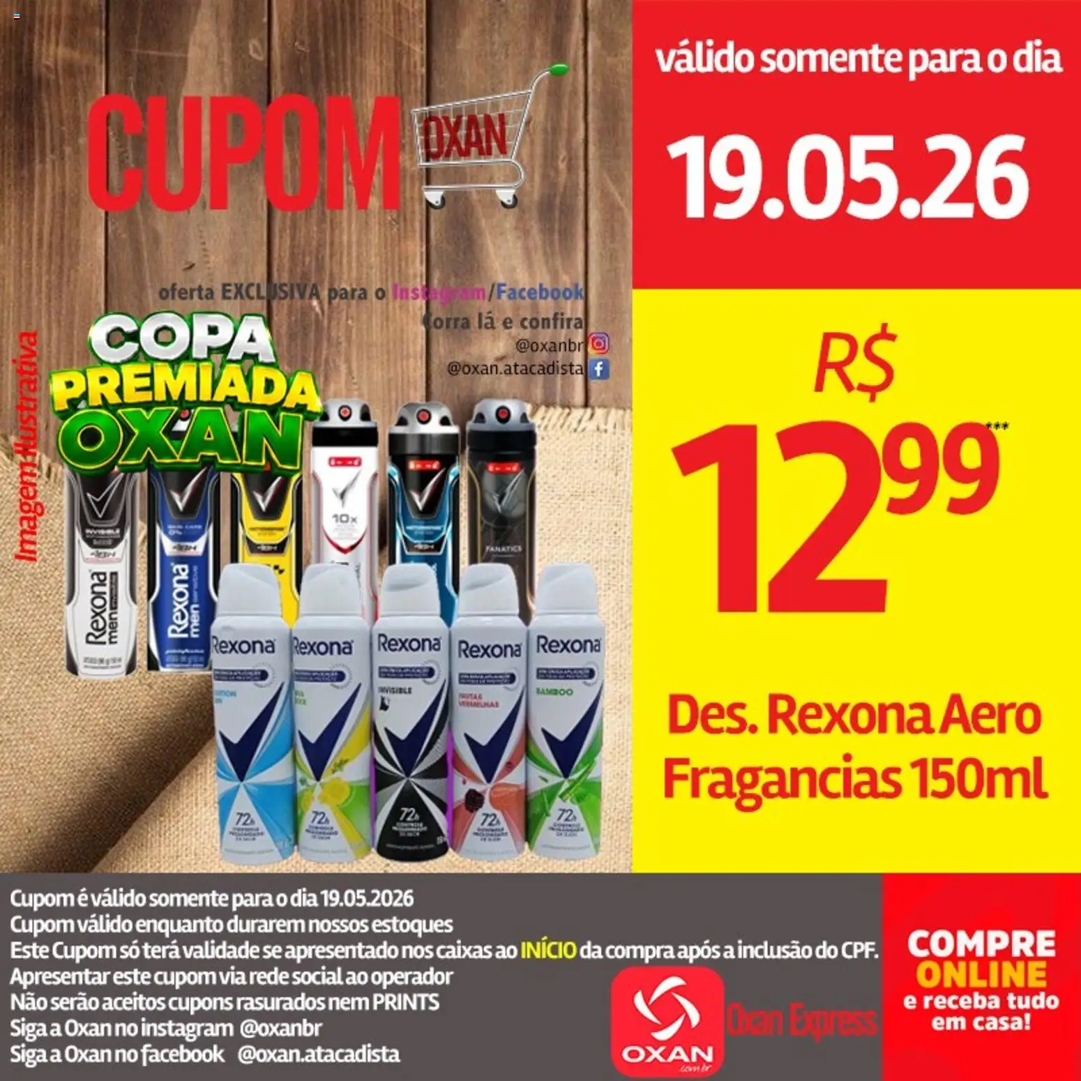 Oxan Atacadista Folheto - válido de 19.05.2026 | Página: 7 | Produtos: Copa, Rexona
