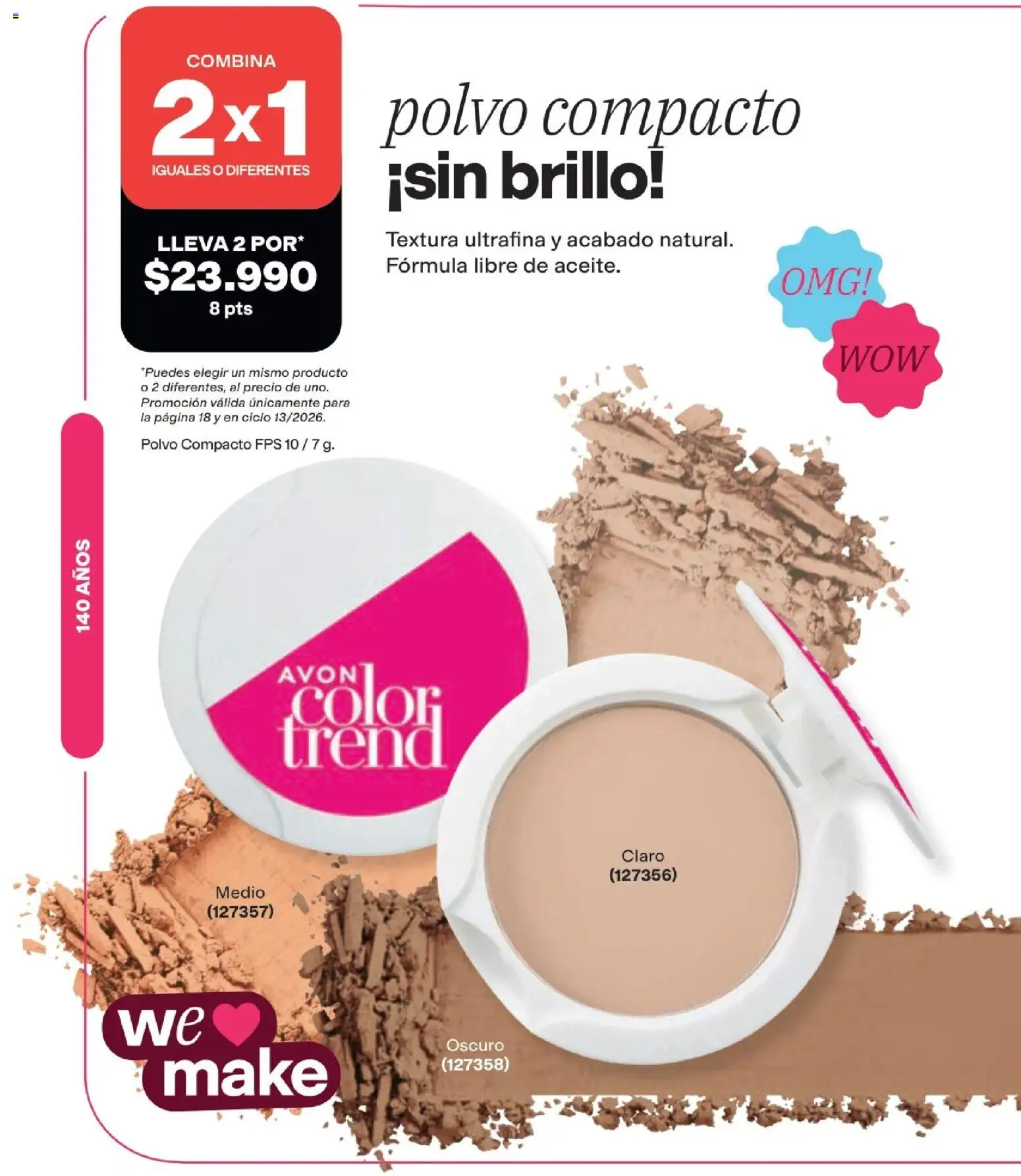 Avon revista - valida desde el 16/08/2026 | Página: 18 | Productos: Polvo compacto, Brillo, Polvo