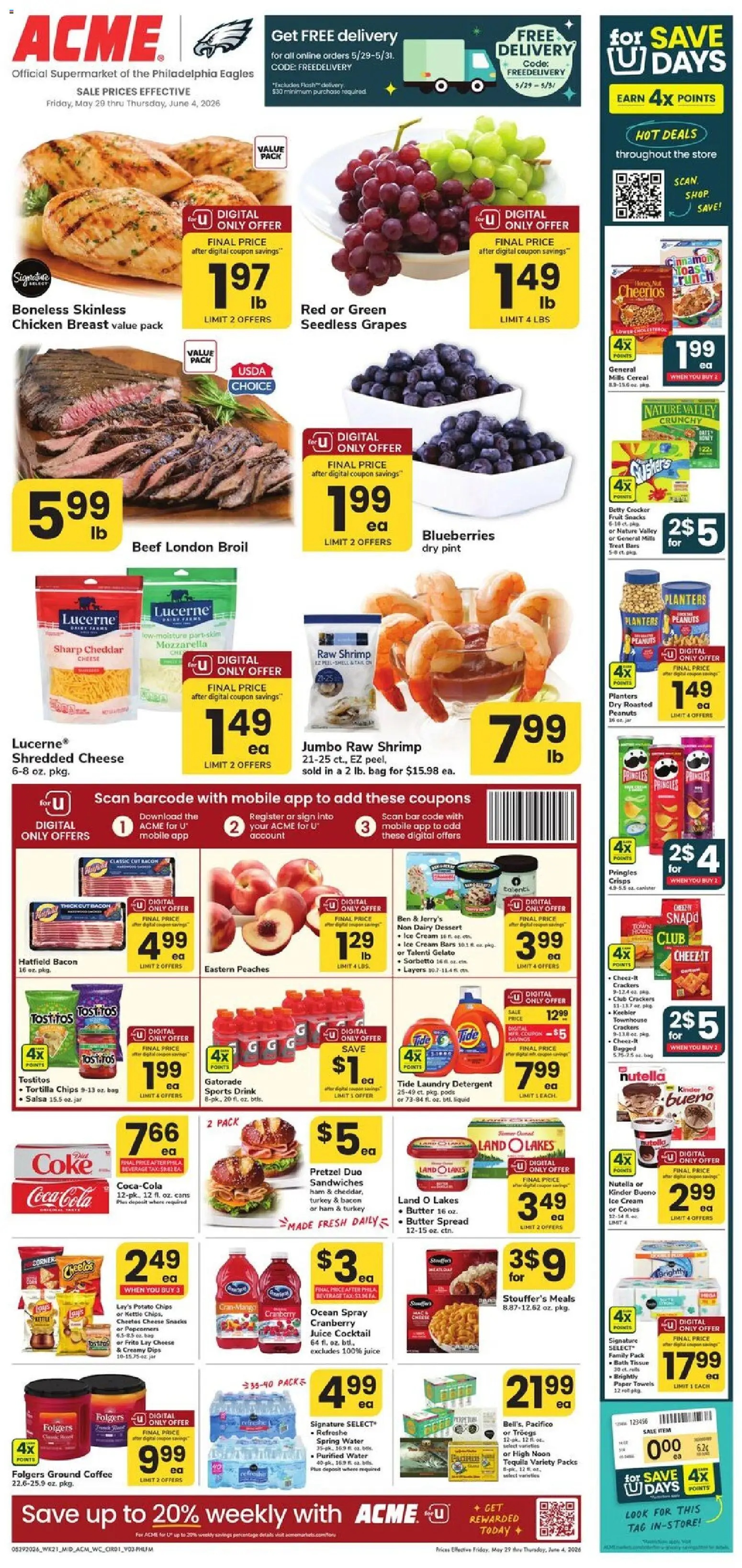 Acme Weekly Ad - valid from 29.05.2026 | Page: 1 | Products: Peaches, Bath, Water, Kettle