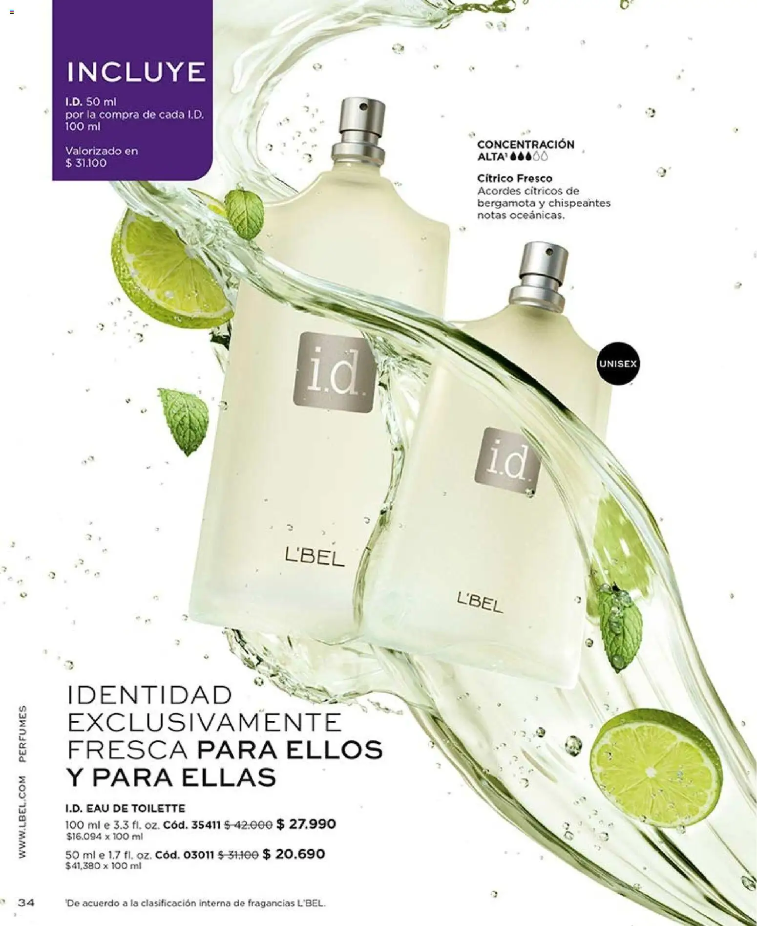 Catálogo L'Bel Campaña 14 │ válido desde el 16.08.2026 | Página: 34 | Productos: Perfumes, Eau de toilette