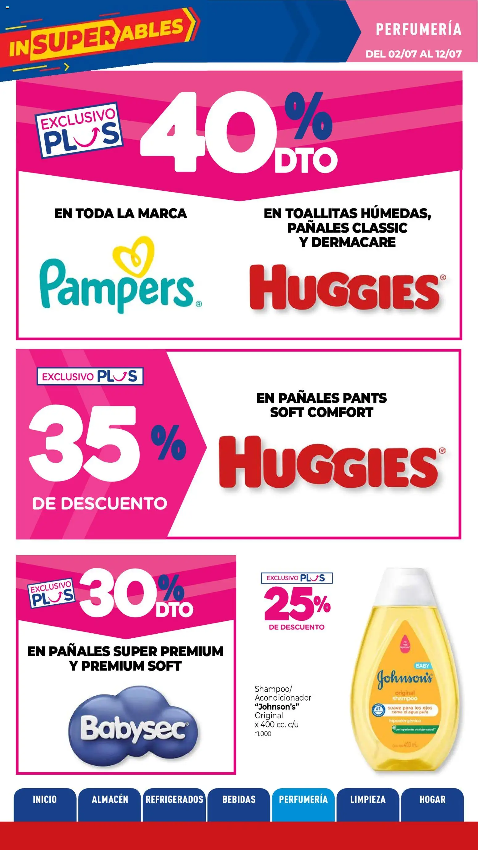 La Anonima catálogo │ válido desde el 02/07/2026 | Página: 30 | Productos: Shampoo, Acondicionador, Agua, Pañales