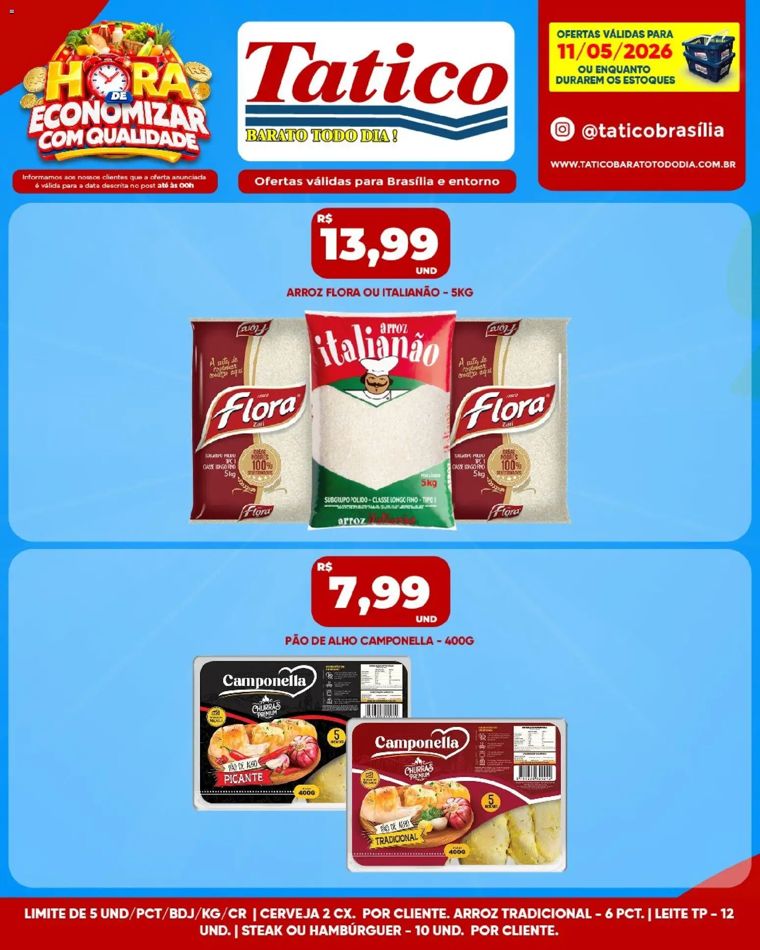 Tatico Folheto - válido de 12.05.2026 | Página: 27 | Produtos: Alho, Pao de alho, Cerveja, Arroz