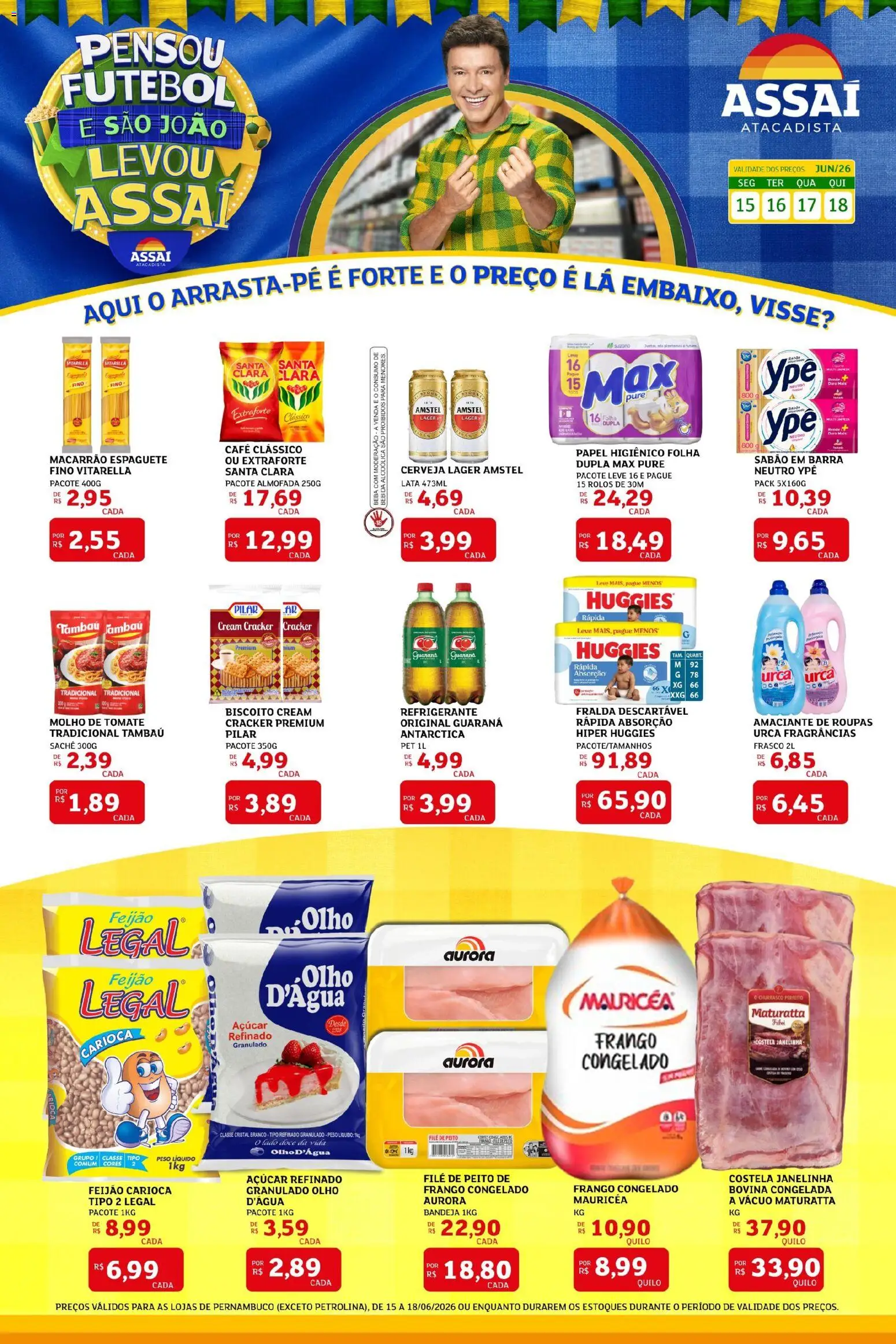 Assaí Atacadista Folheto - válido de 15.06.2026 | Página: 1 | Produtos: Biscoito, Guaraná, Granulado, Frango