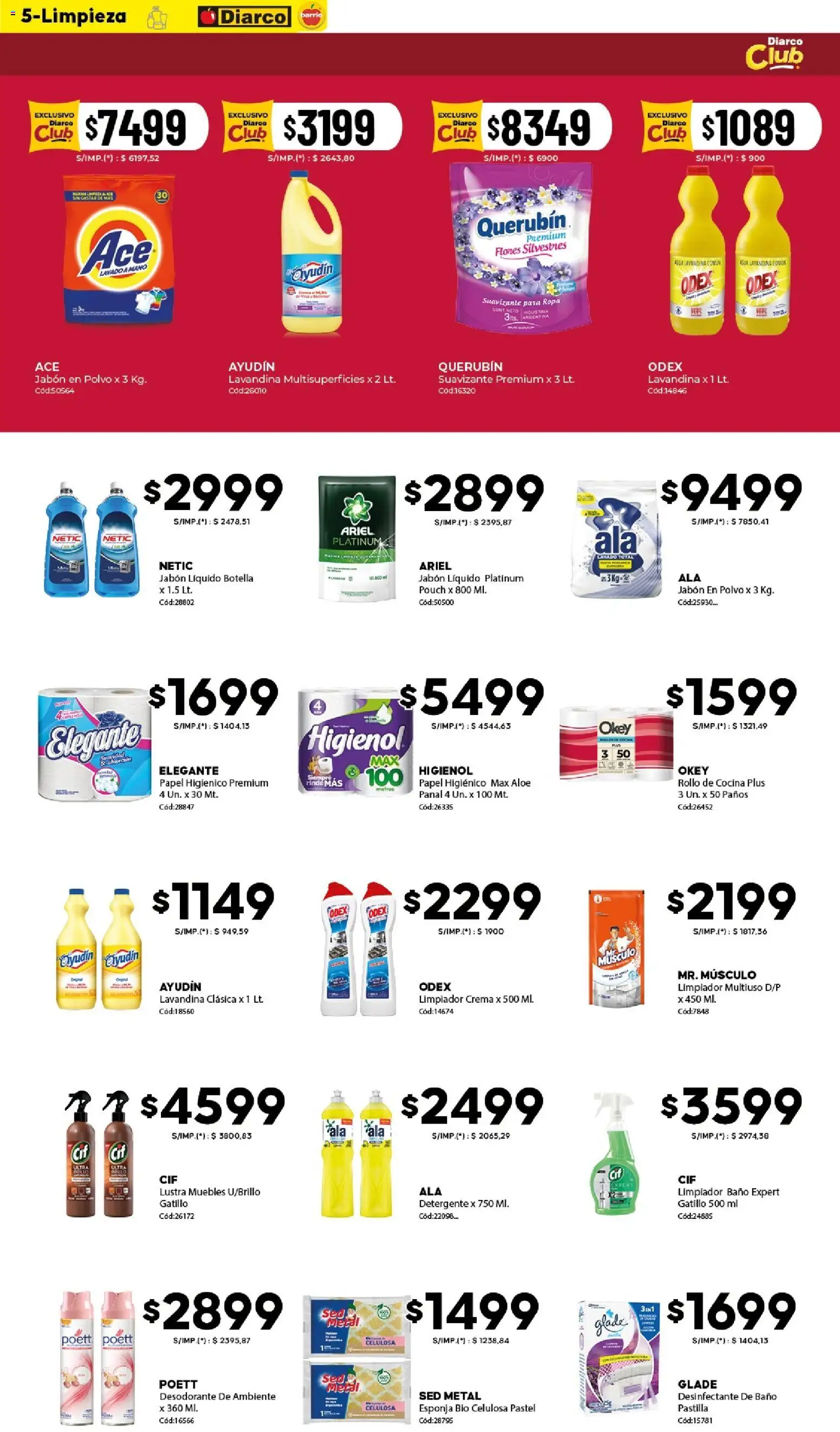 Diarco - Ofertas Diarco Barrio │ válido desde el 18.05.2026 | Página: 5 | Productos: Desodorante de ambiente, Lavandina, Jabón líquido, Suavizante