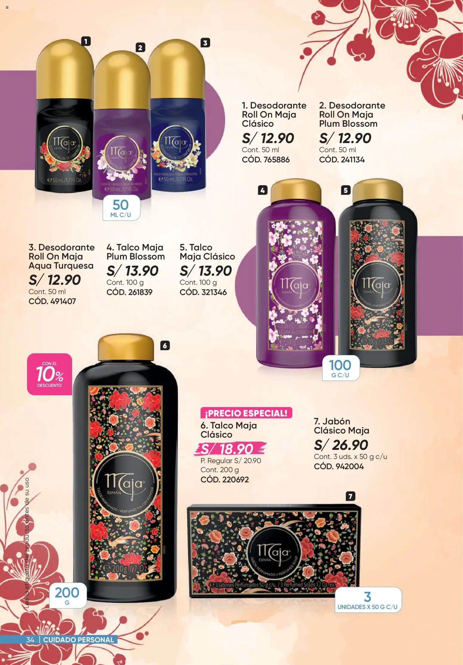 Catálogo Azzorti válido desde 18.05.2026 | Página: 34 | Productos: Jabón, Desodorante, Caja, Perfume
