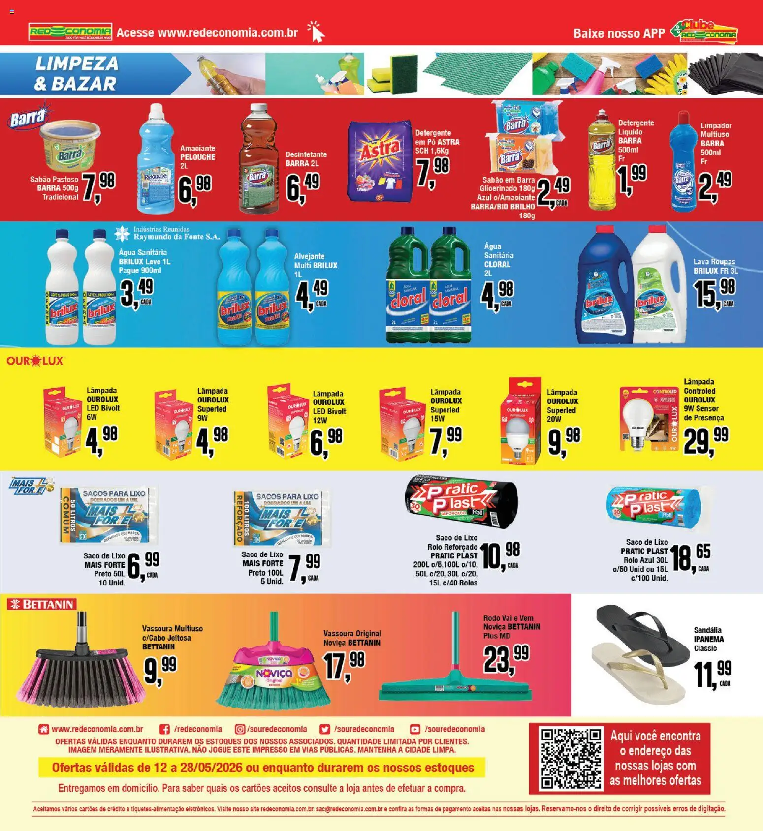 RedEconomia Folheto - válido de 12.05.2026 | Página: 24 | Produtos: Lâmpada, Sabão em barra, Rolo, Água sanitária
