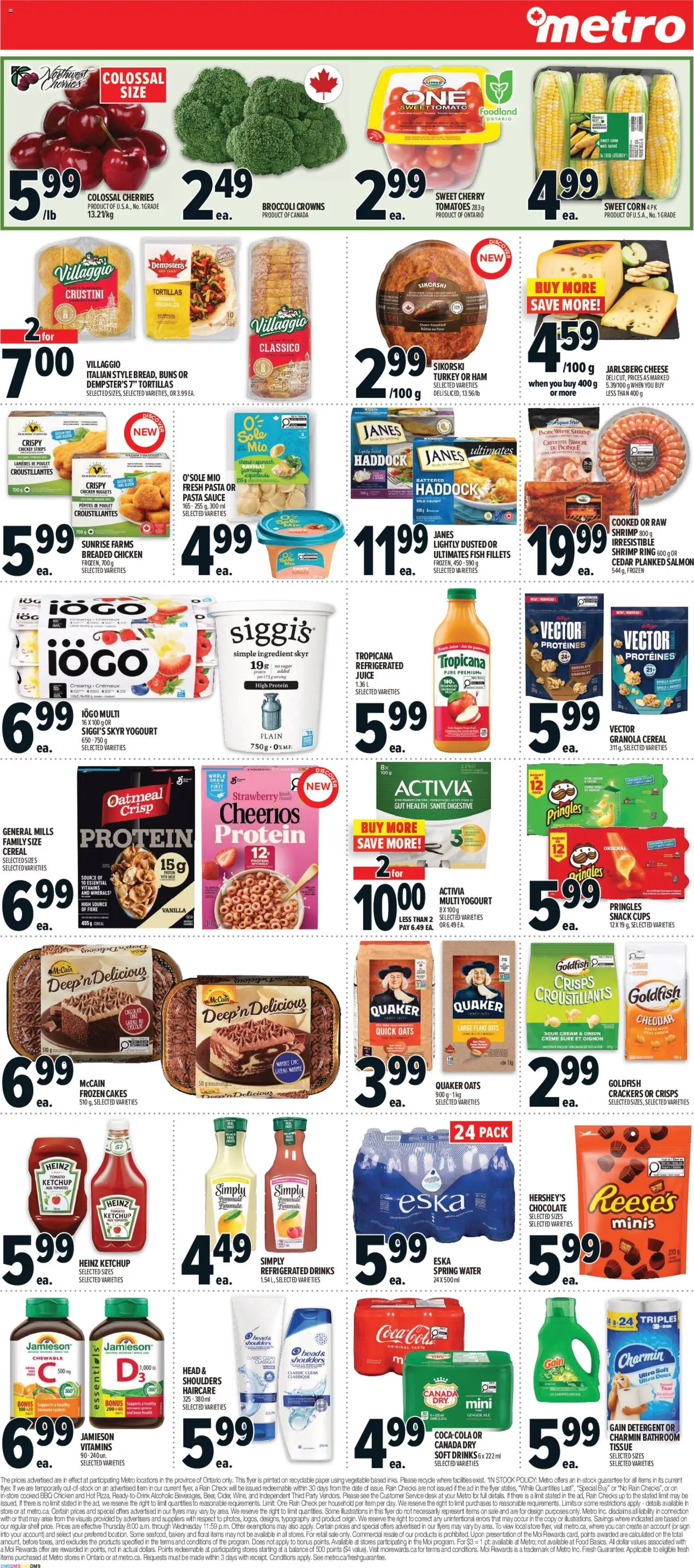 Metro flyer valid from Jul 9, 2026 | Page: 12 | Products: Pasta, Turkey, Chocolate, Ham
