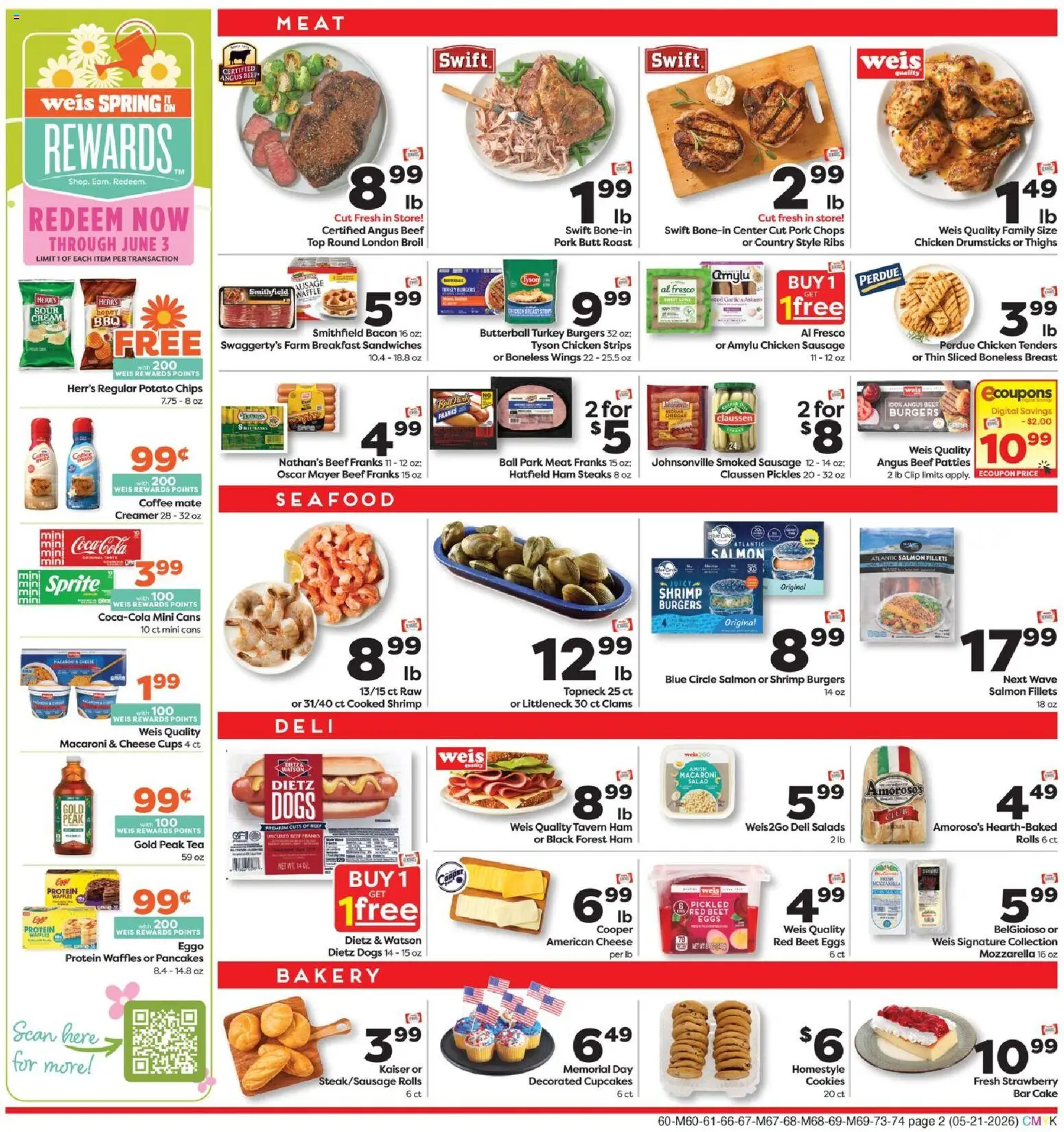 Weis Weekly Circular - DE - valid from 21.05.2026 | Page: 2 | Products: Bakery, Clip, Tea, Beet