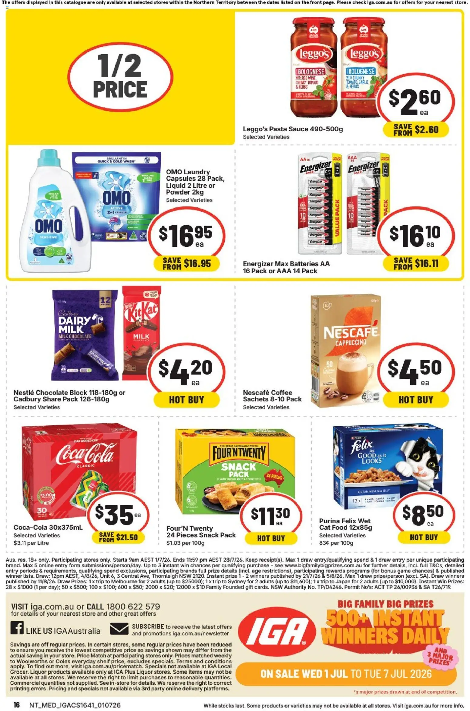 IGA catalogue - valid from 01/07/2026 | Page: 16 | Products: Powder, Dairy, Chocolate, Nescafe