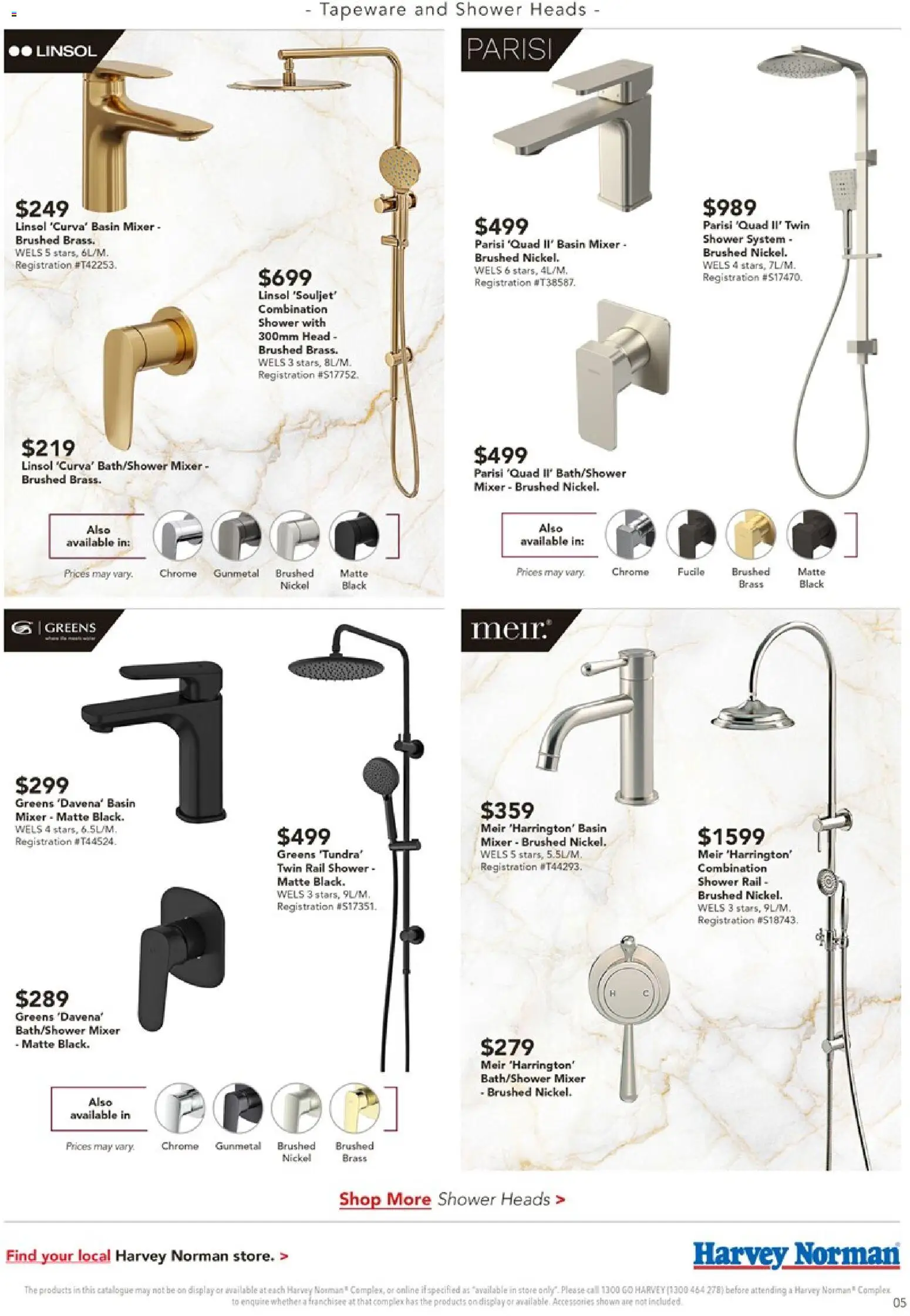 Harvey Norman catalogue - valid from 13/08/2026 | Page: 5 | Products: Shower, Greens, Accessories, Mixer