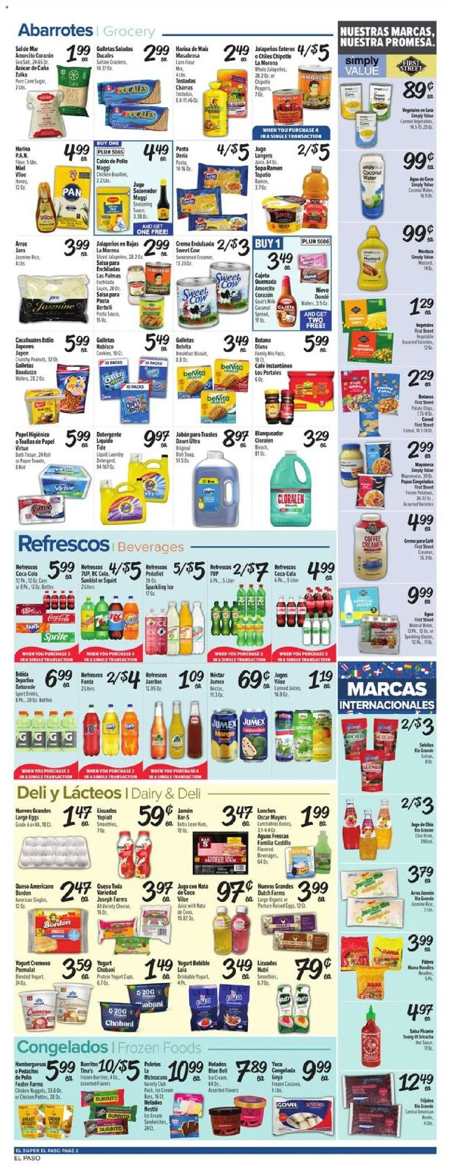El Super Weekly Ad - TX - valid from 07/15/2026 | Page: 2 | Products: Eggs, Pasta, Cream, Pc