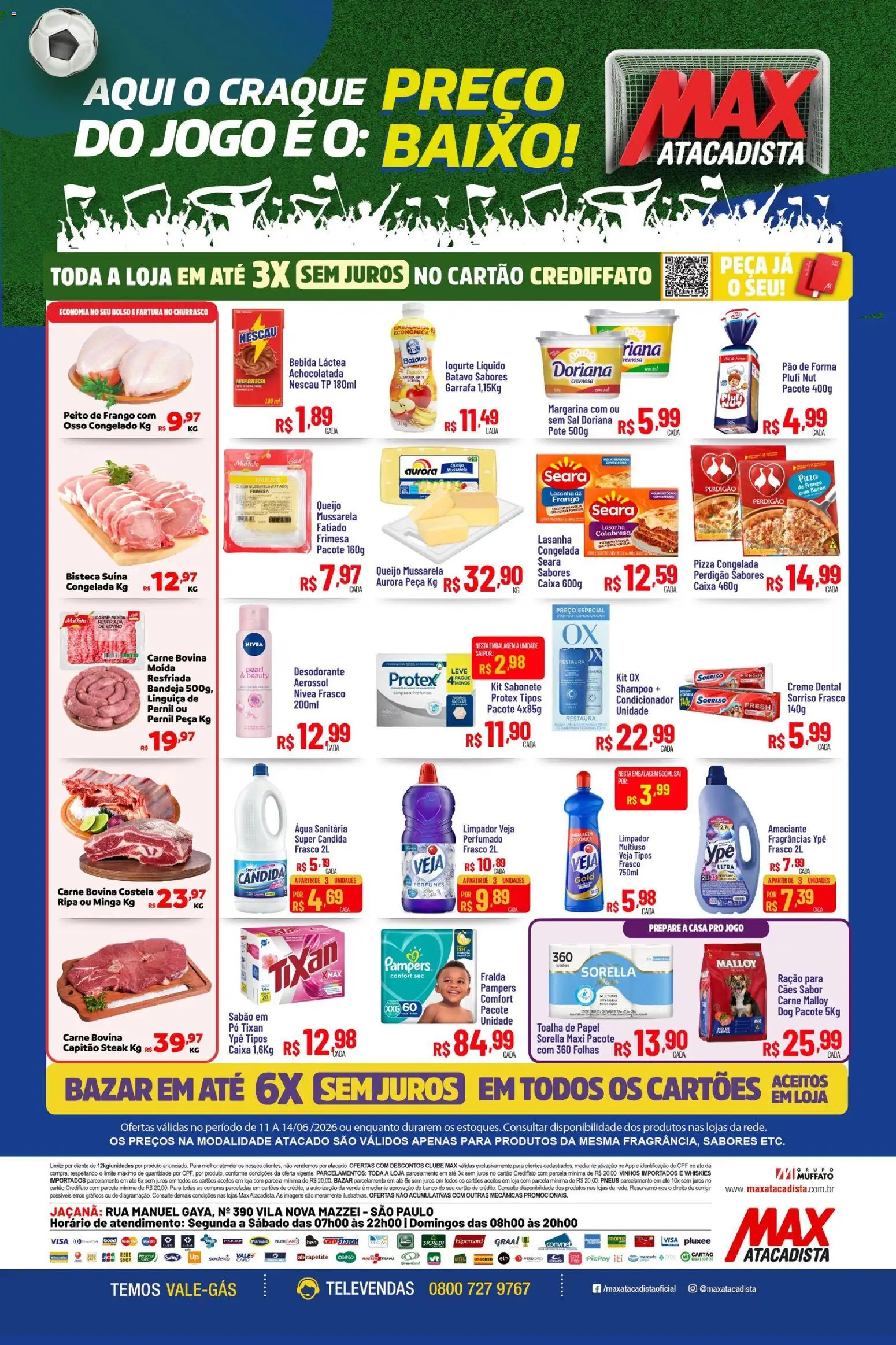 Max Atacadista Folheto - válido de 11.04.2026 | Página: 2 | Produtos: Pó, Pão de forma, Sabonete, Creme dental