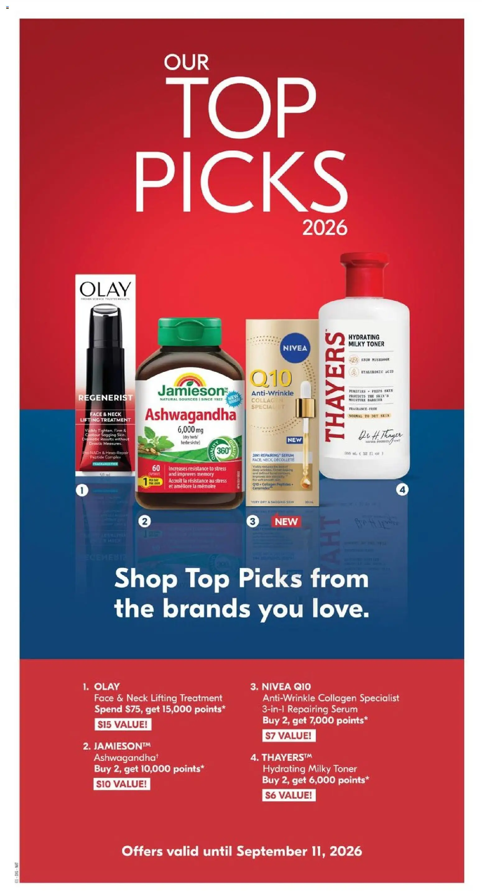 Shoppers flyer valid from Aug 14, 2026 | Page: 20 | Products: Toner, Ashwagandha