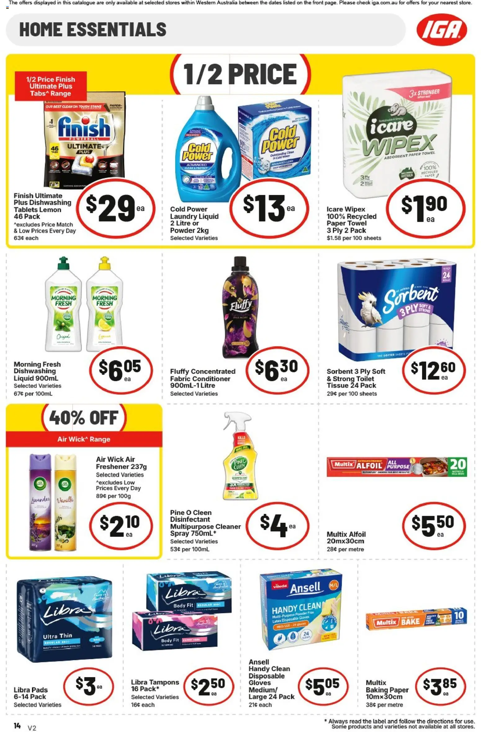 IGA catalogue - valid from 01/07/2026 | Page: 14 | Products: Powder, Multipurpose, Tablets, Air freshener