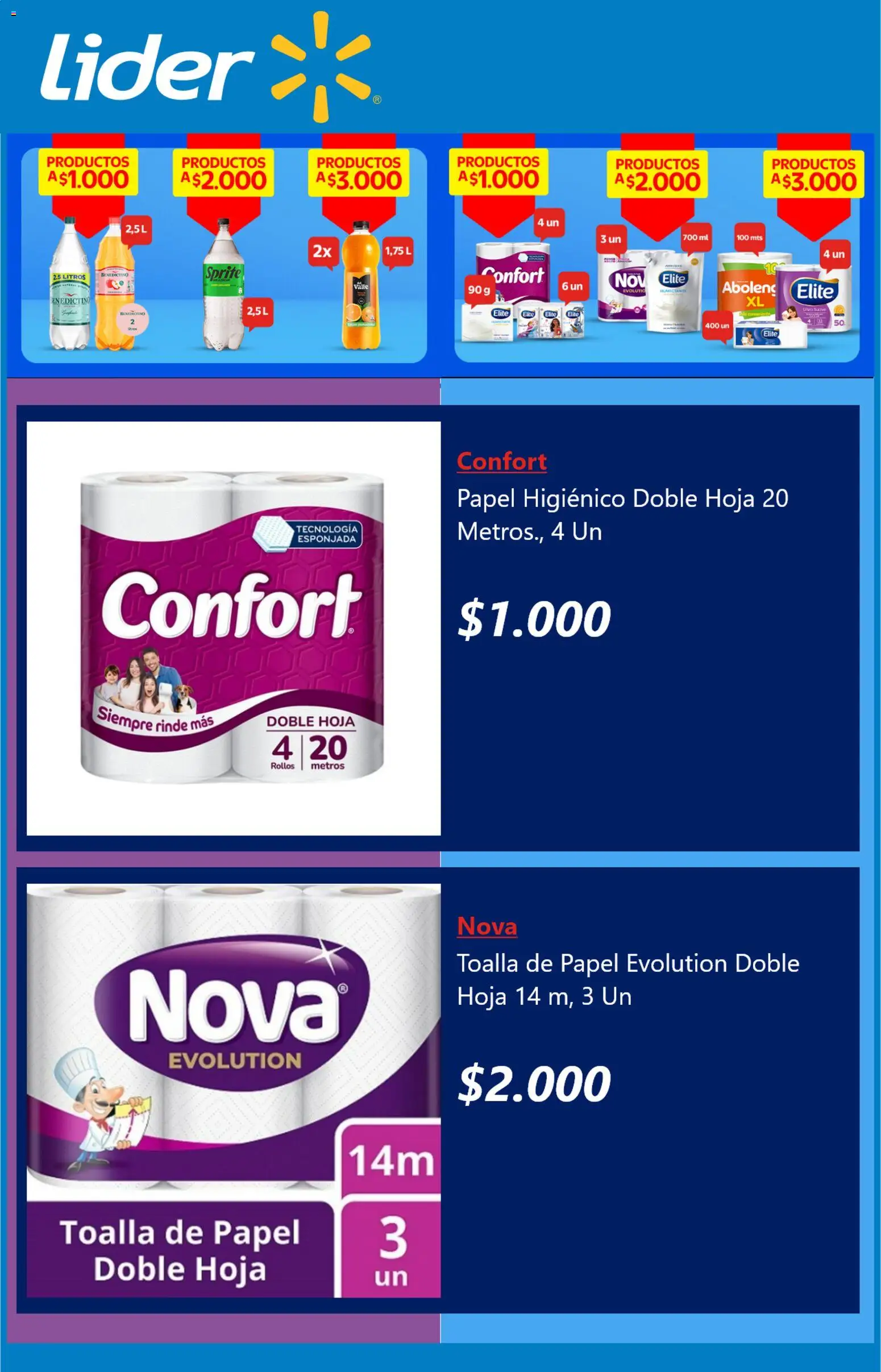 Lider Ofertas │ válido desde el 15.06.2026 | Página: 3 | Productos: Toalla, Papel higiénico