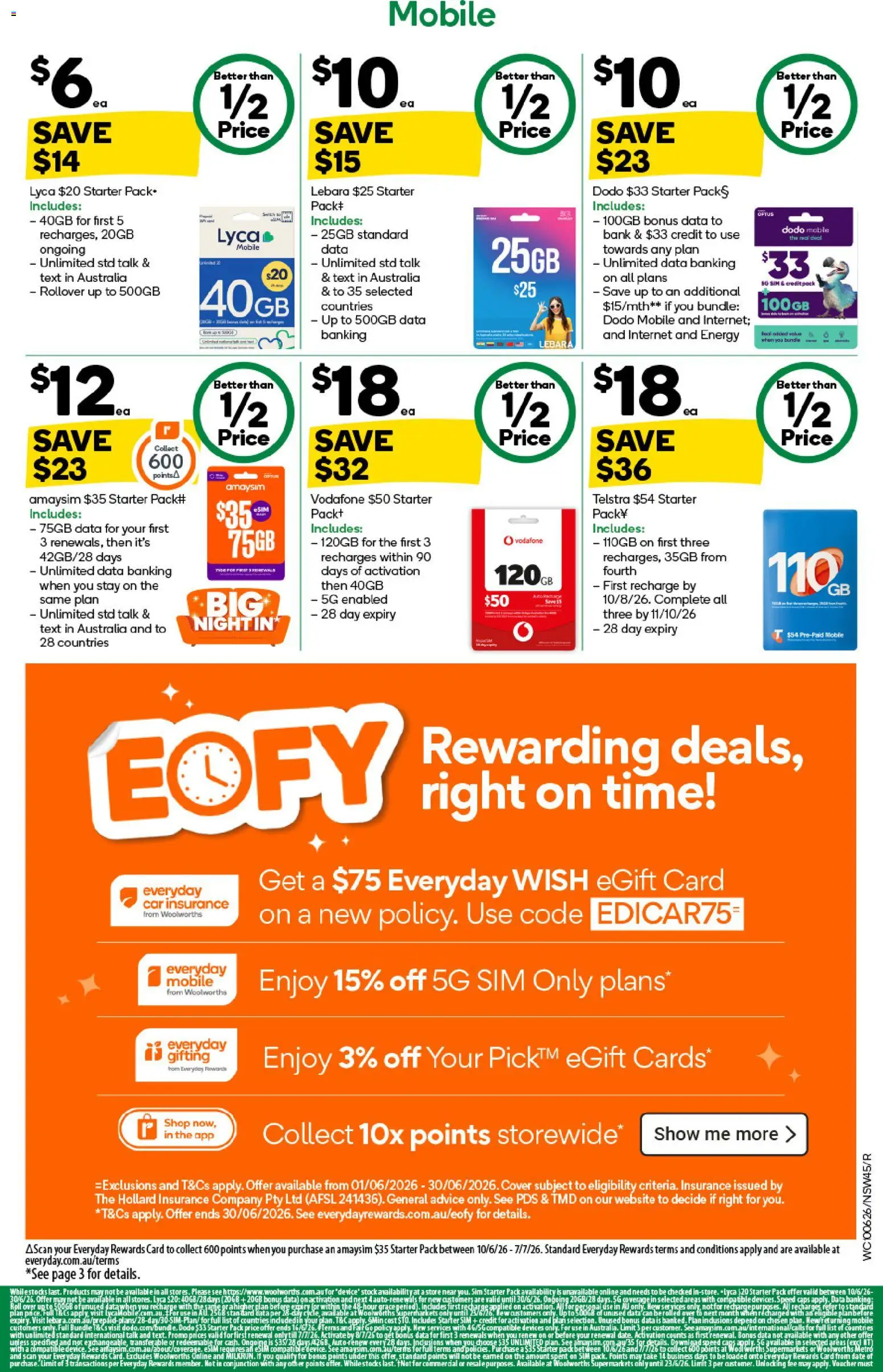 Woolworths catalogue - valid from 10.06.2026 | Page: 45 | Products: Date, Device, Mobile